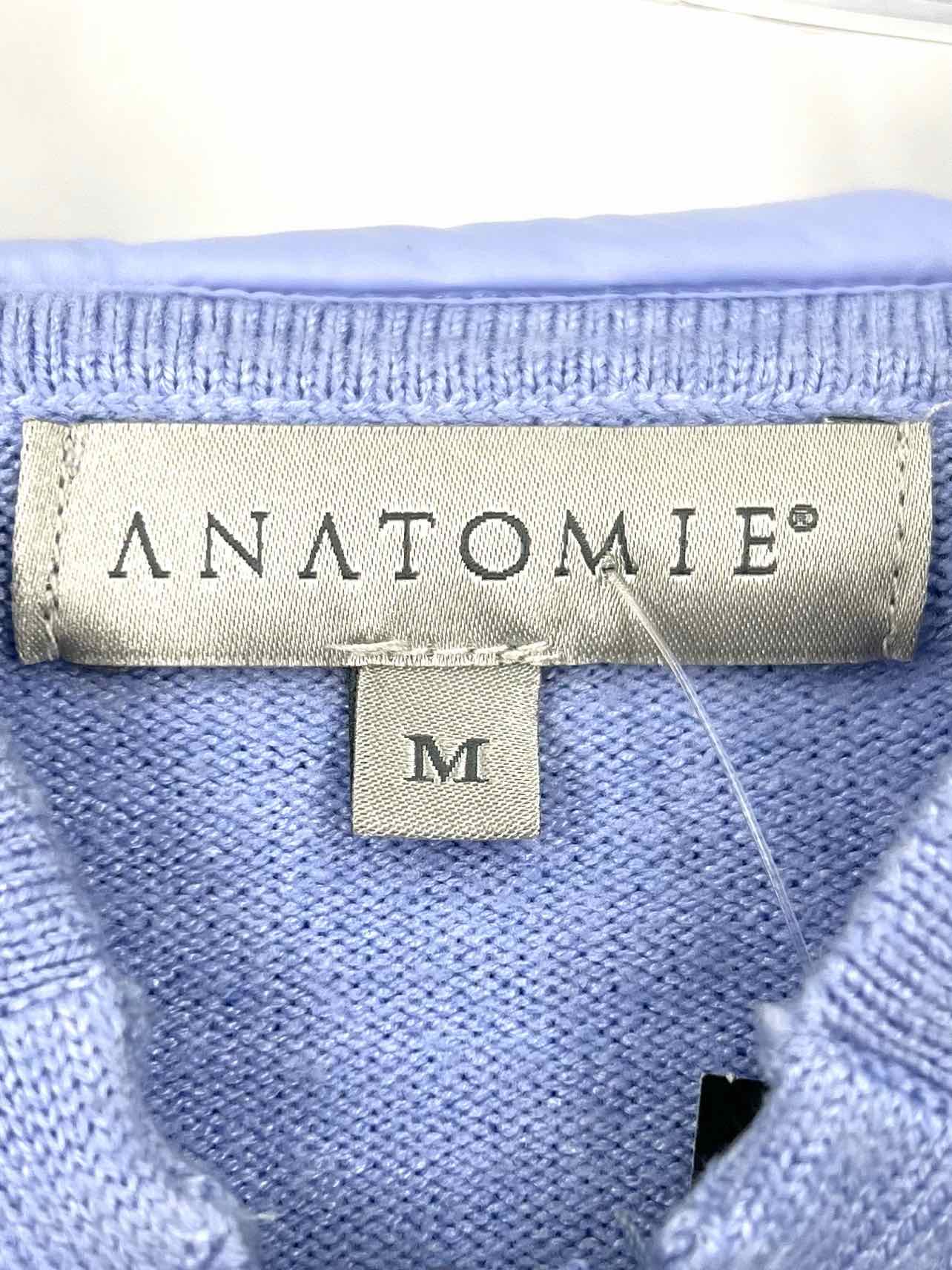 Anatomie Size M Lt Blue Hooded Knit Designer Jacket - Image 3