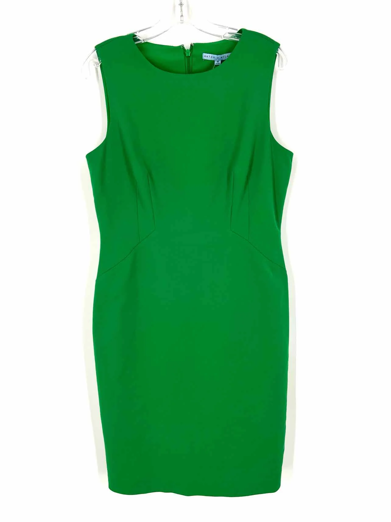 Antonio Melani Size 10 Green Solid Darted NEW Dresses Dress