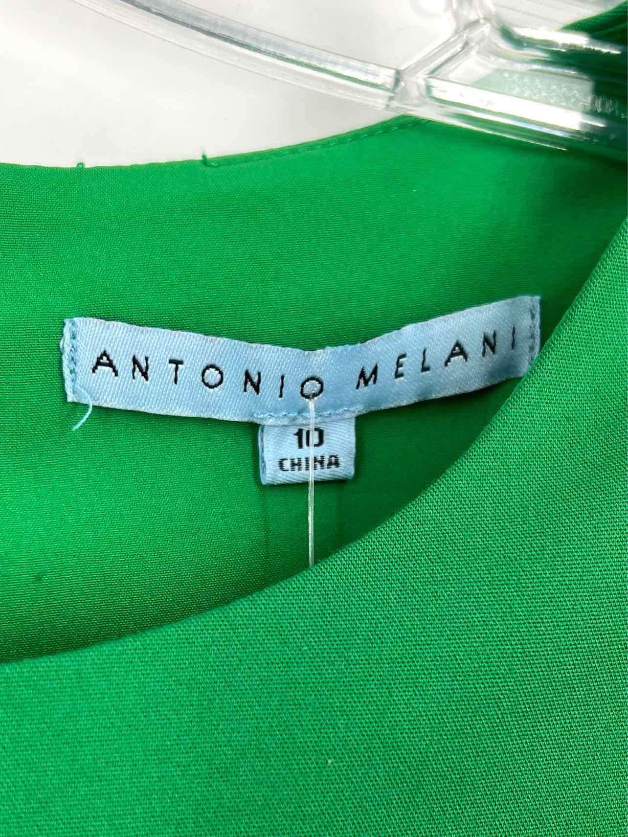 Antonio Melani Size 10 Green Solid Darted NEW Dresses Dress - Image 3