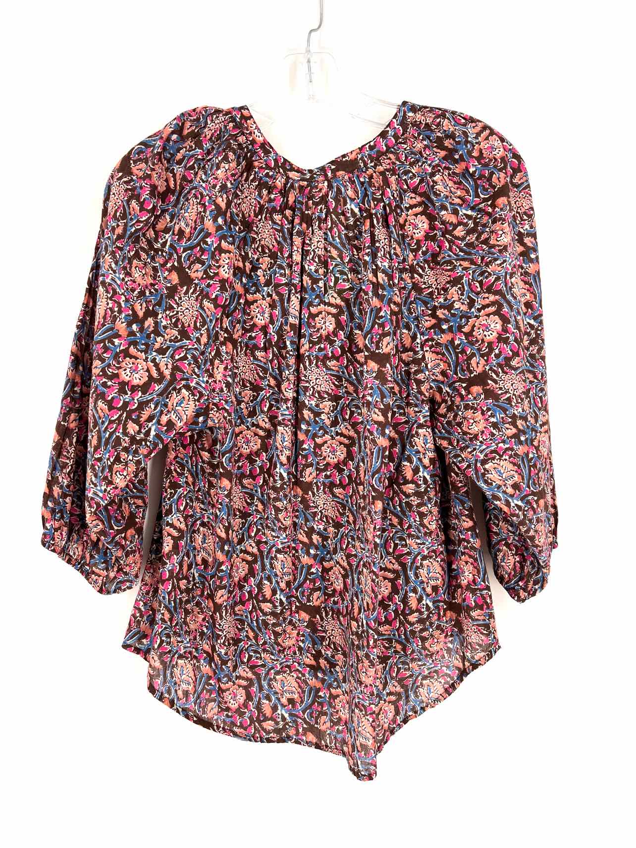 Apiece Apart Size M Brown/Pink Floral NEW Designer Blouse - Image 2