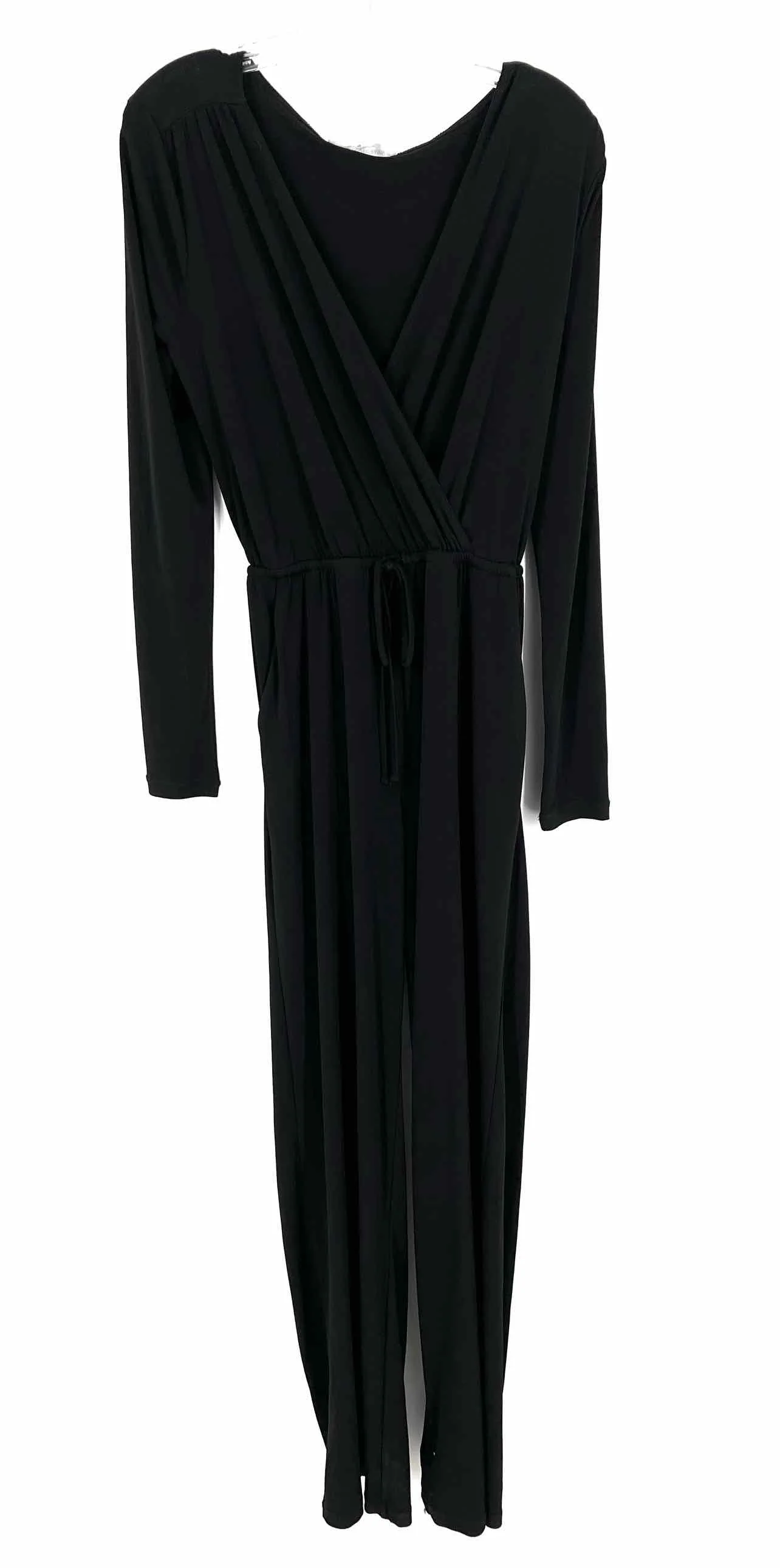 BCBGeneration Size XS Black Drawstring Open Back Designer Jumpsuit