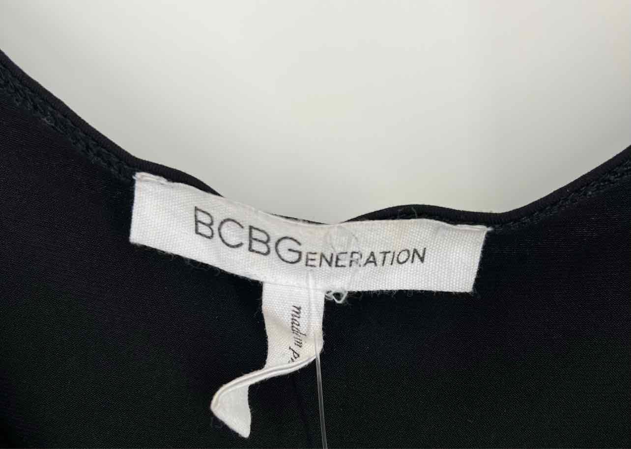 BCBGeneration Size XS Black Drawstring Open Back Designer Jumpsuit - Image 3