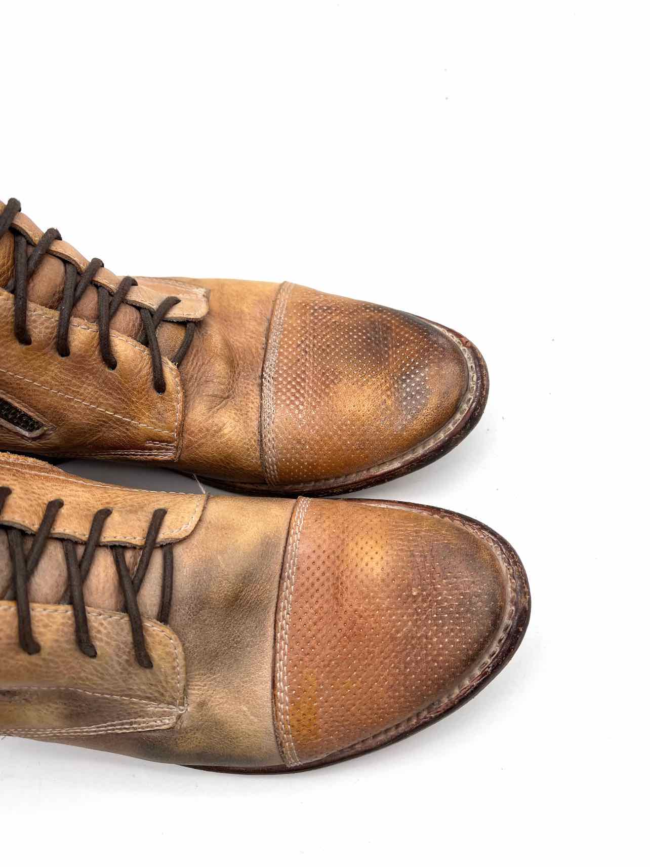 Bed|Stu Size 9 Tan Lace-Up Leather AS IS Designer Boots - Image 7