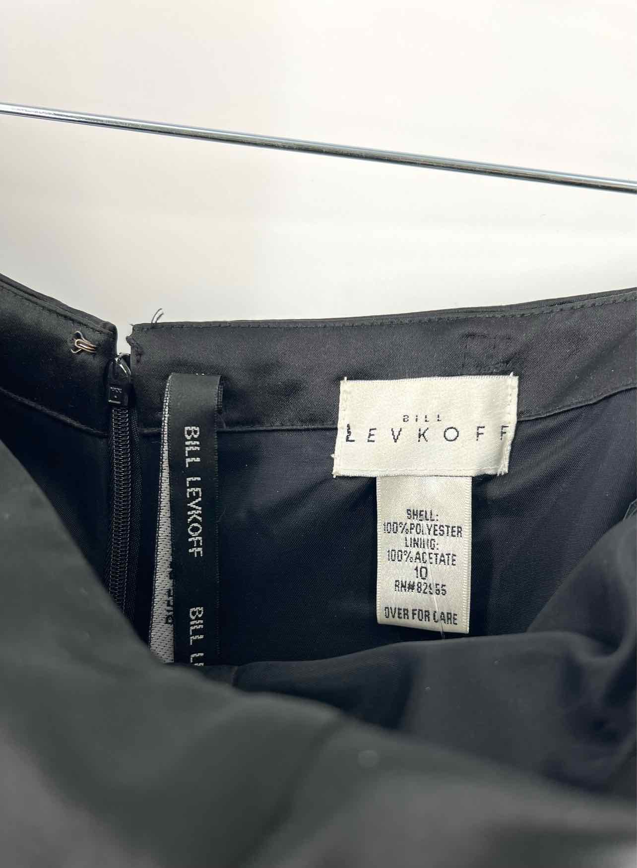 Bill Levkoff Size 10 Black Bow(s) Satin Formal Wear Dress-Formal Wear - Image 3