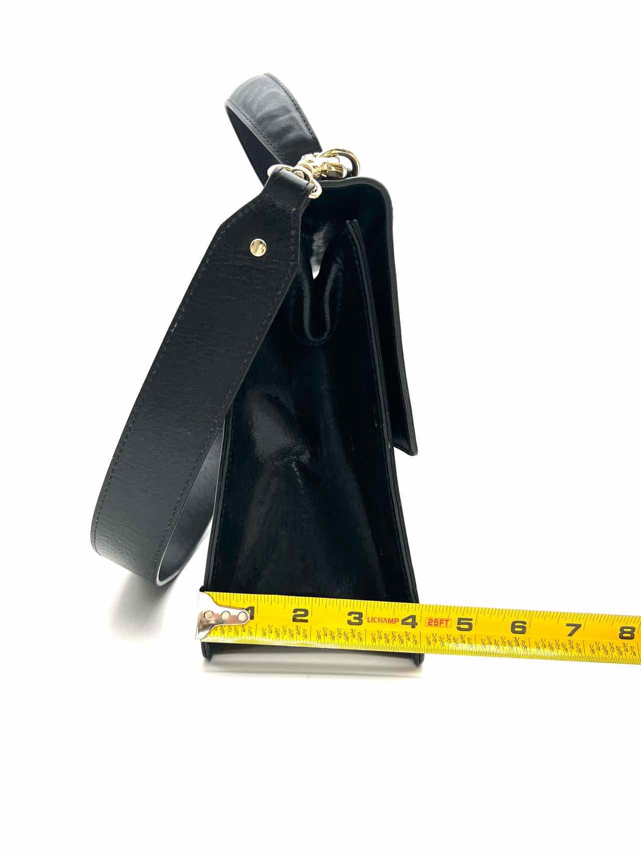 Brahmin Black/Gold Buckle Leather AS IS Designer Satchel - Image 8