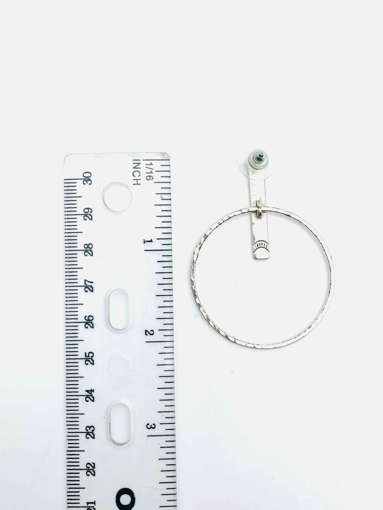 Brighton Silver Hoop Hammered Jewelry Earrings - Image 4