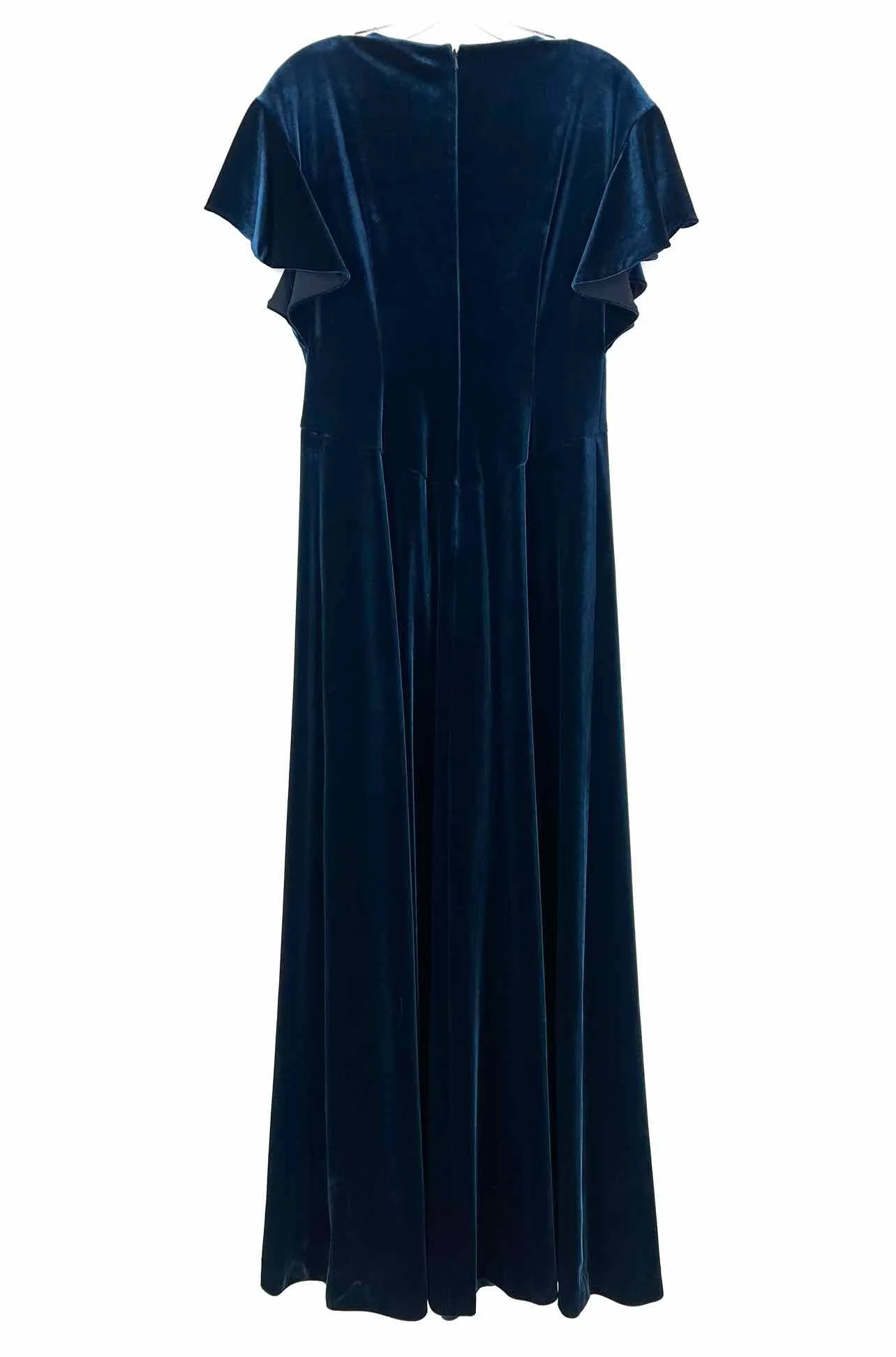 Brooks Brothers Size 4 Midnight Blue Velvet Designer Dress Maxi - Image 2