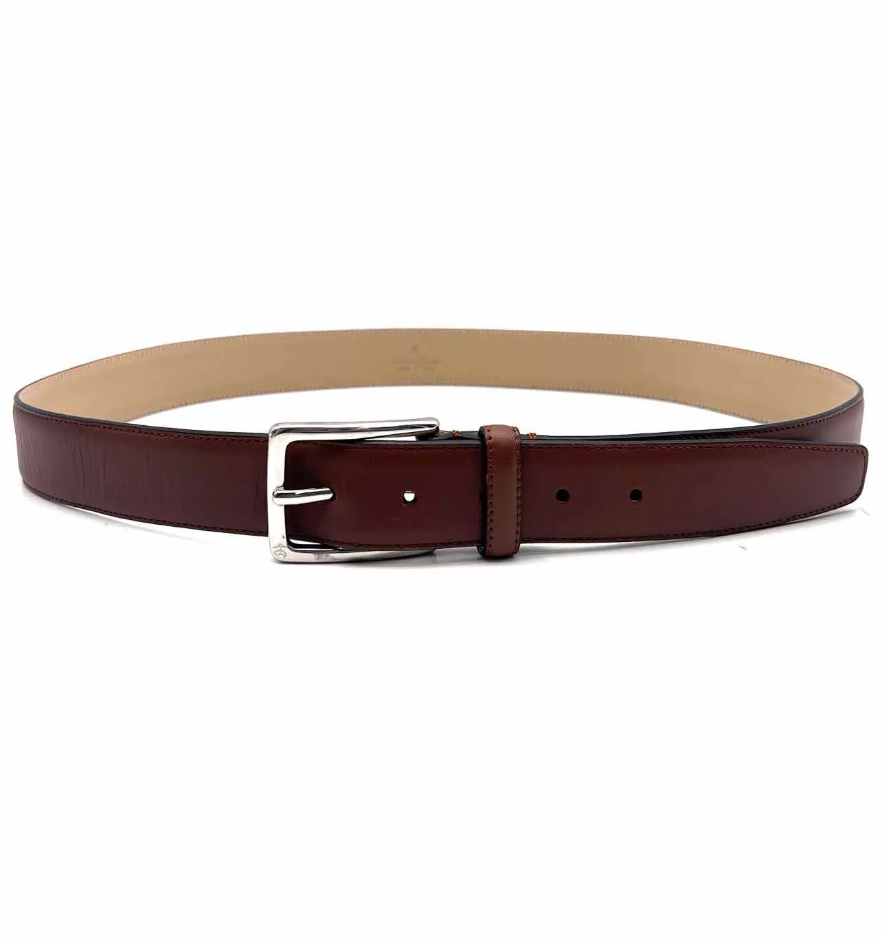 Brooks Brothers Size 40 Brown/Silver Leather Men's Belt