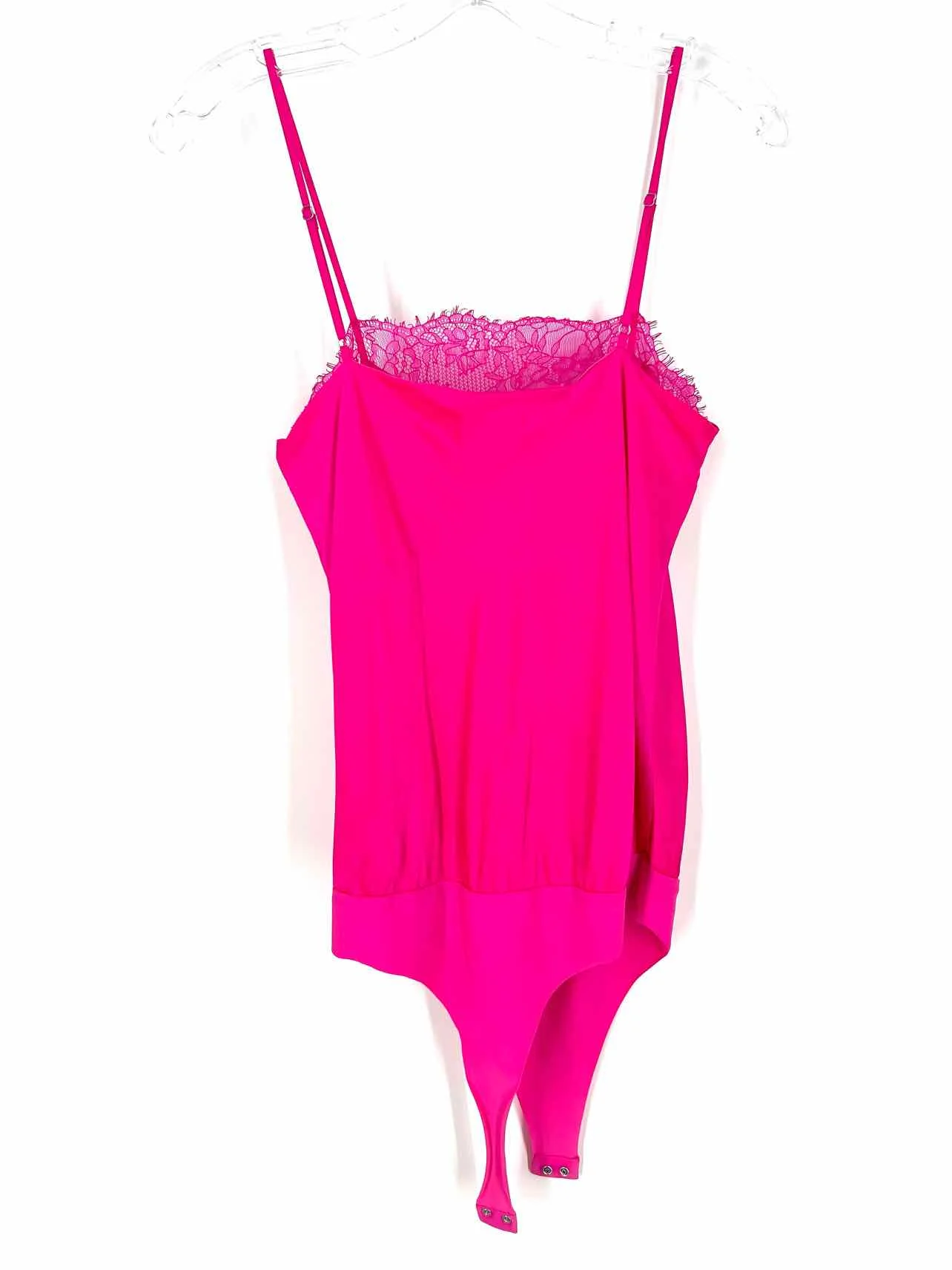 Cami NYC Size XS Neon Pink Lace Silk Blend Designer Bodysuit - Image 2
