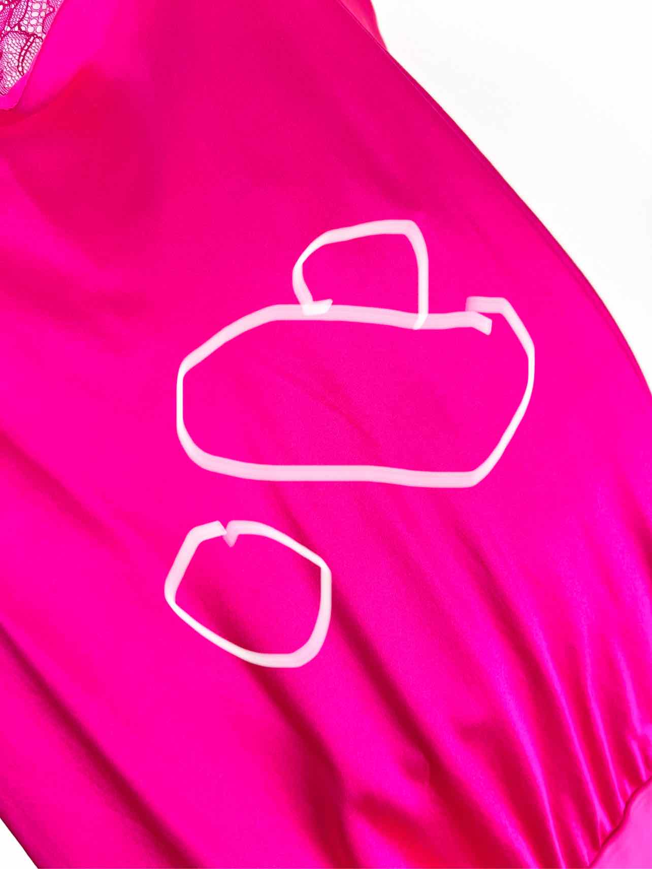 Cami NYC Size XS Neon Pink Lace Silk Blend Designer Bodysuit - Image 6