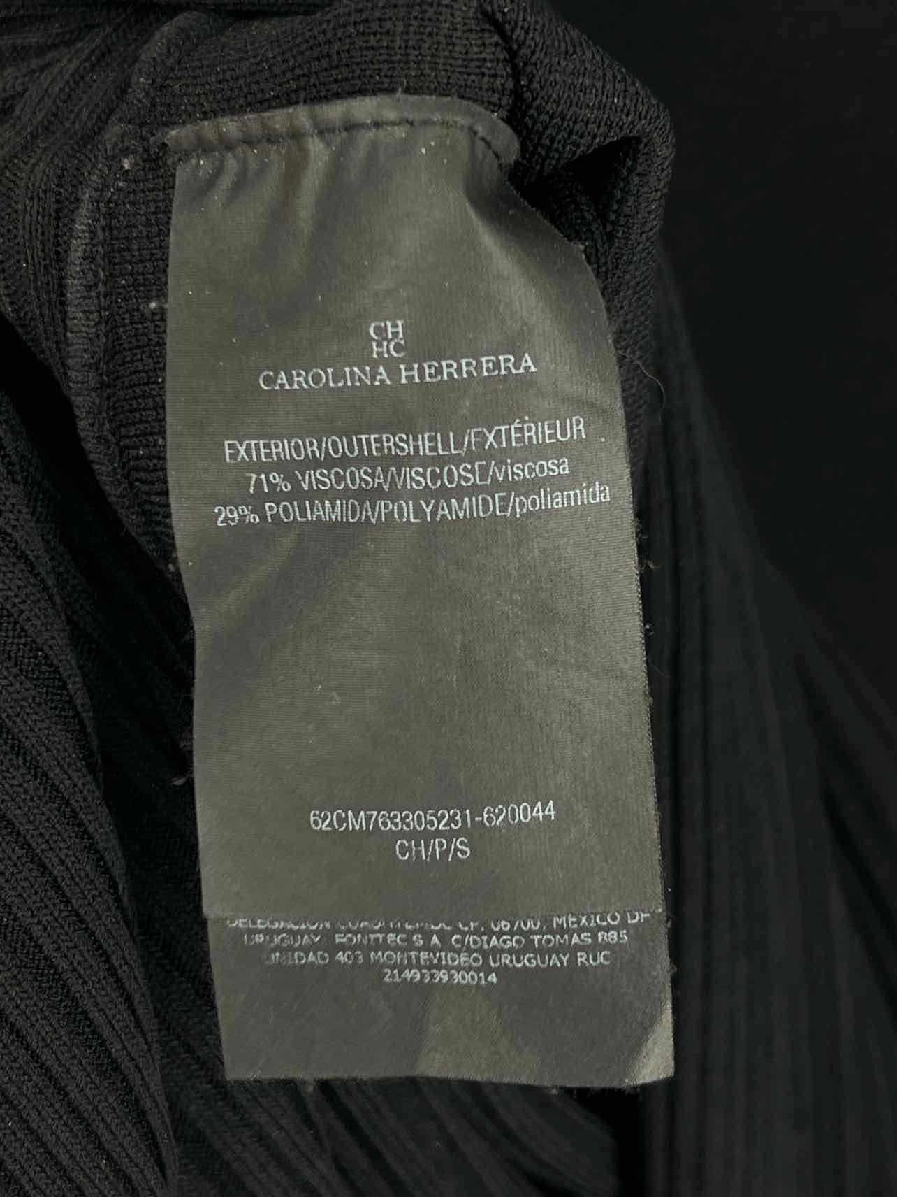 Carolina Herrera Size S Black Asymmetrical Knit Designer Tunic - Image 4
