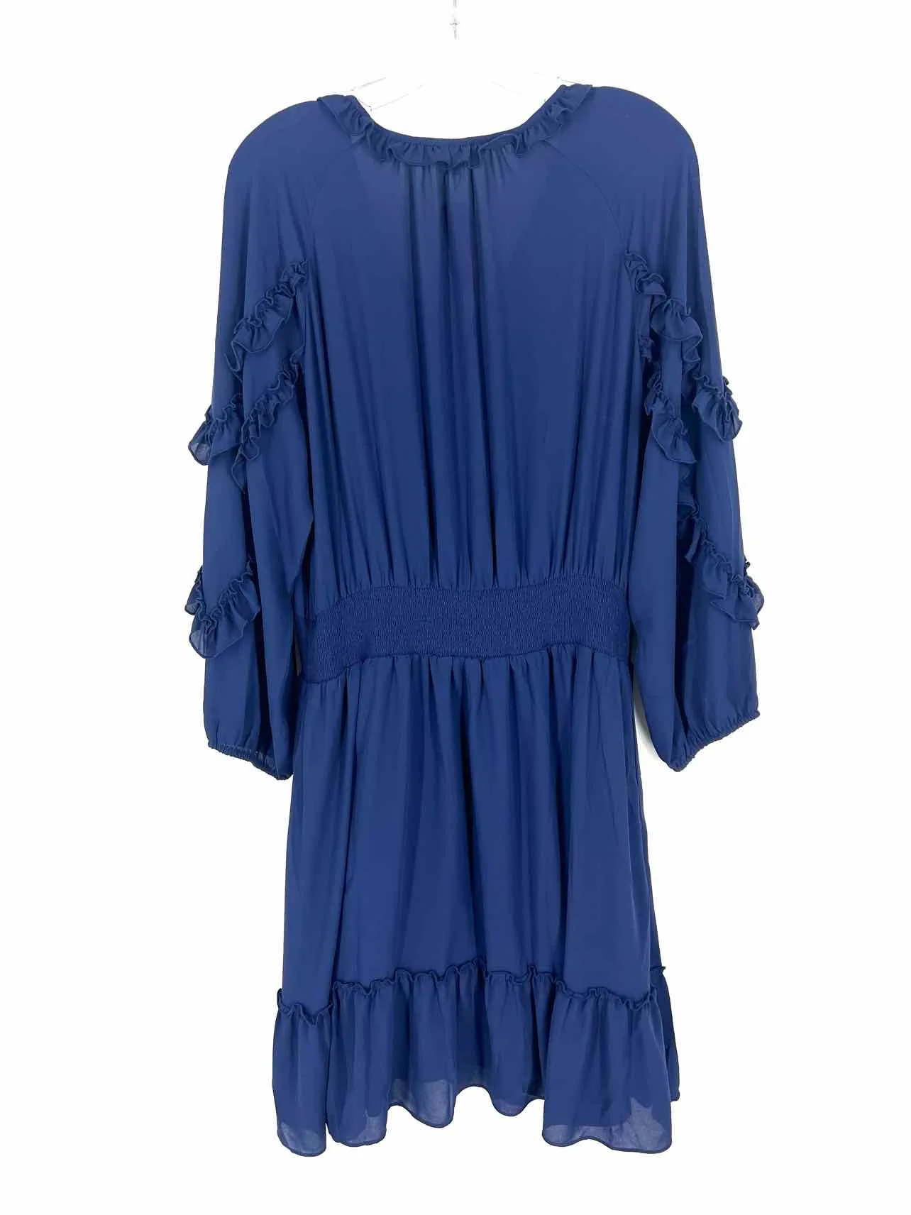 Chico's Size 1.5 Navy Ruffles Shirred NEW NB Dress - Image 2