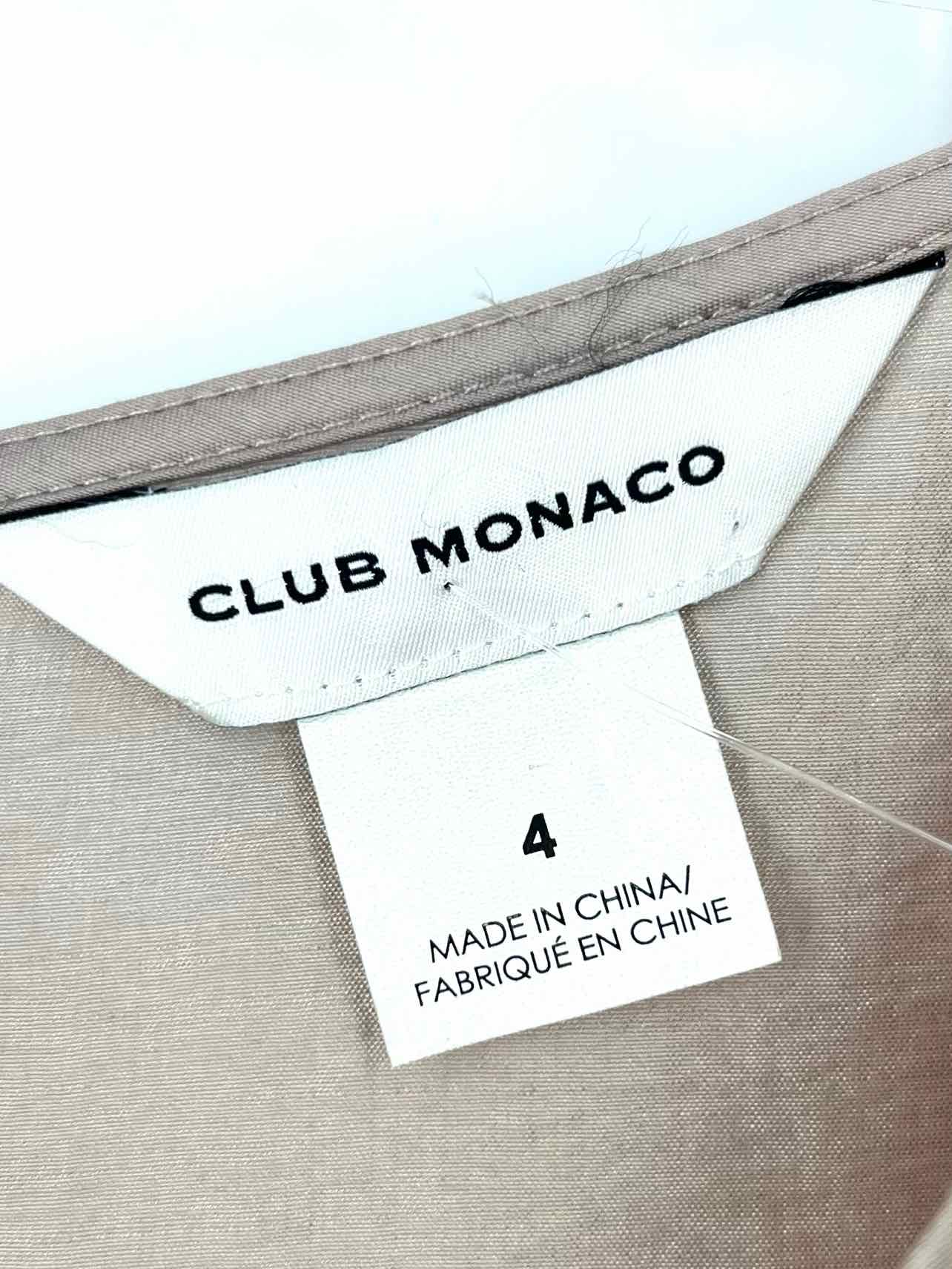 Club Monaco Size 4 Beige Midi Tiered Designer Dress Maxi - Image 3