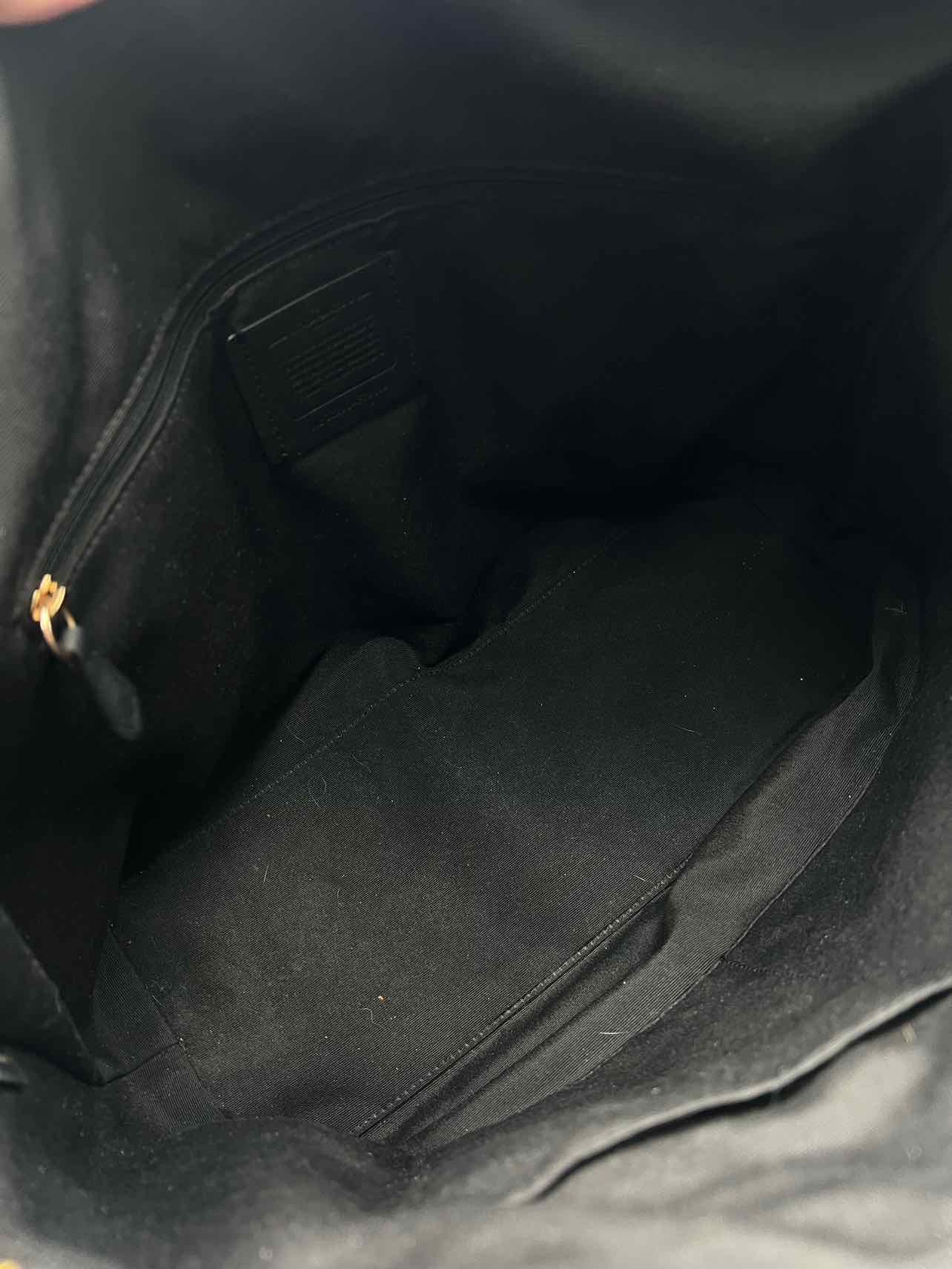 Coach Chocolate/Black Signature Leather Designer Shoulder Bag - Image 5