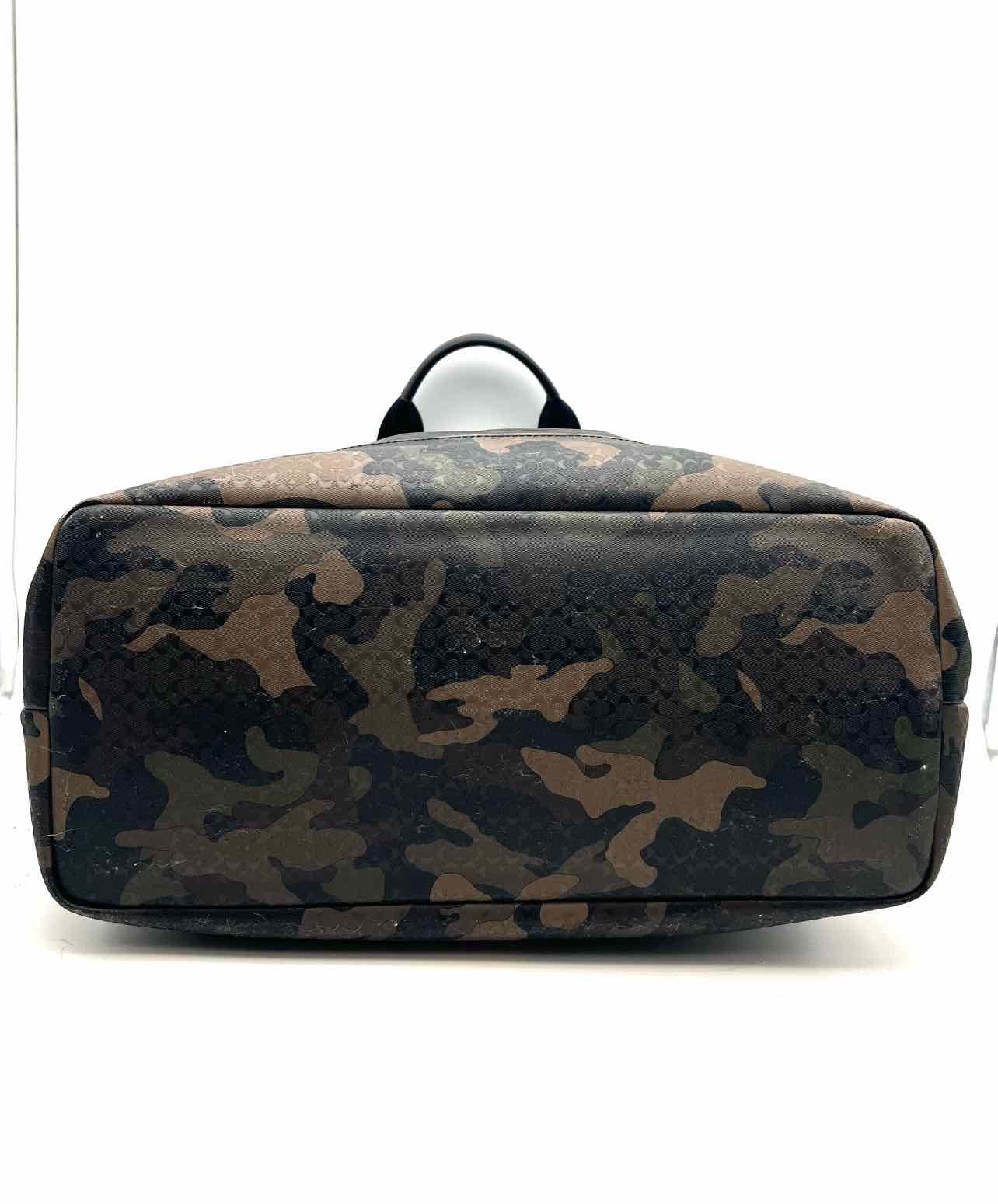 Coach Size XL Bk/Br/Gr Camoflage Monogrammed Designer Tote - Image 5