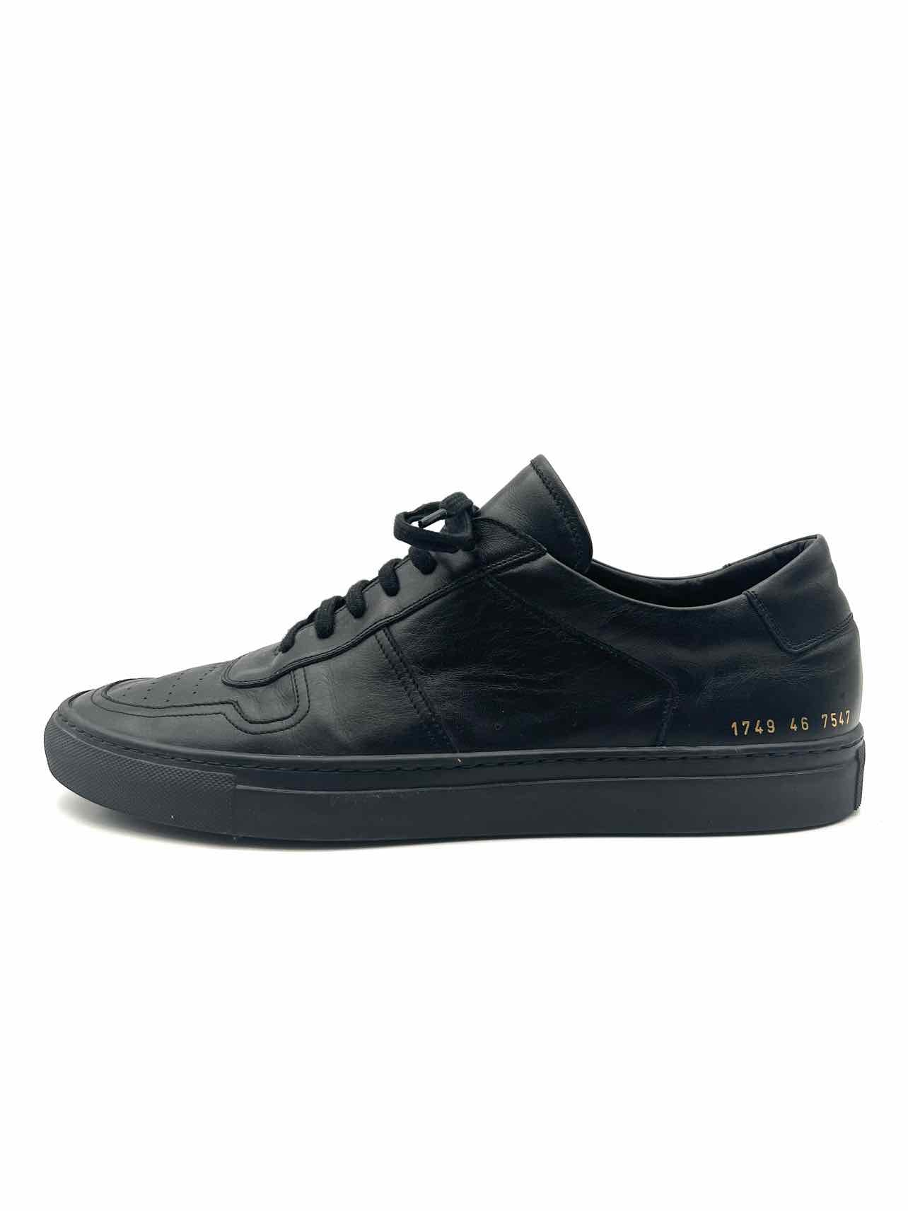 Common Projects Size 13 Black Lace-Up Leather Men's Shoes Sneakers- Men's - Image 3