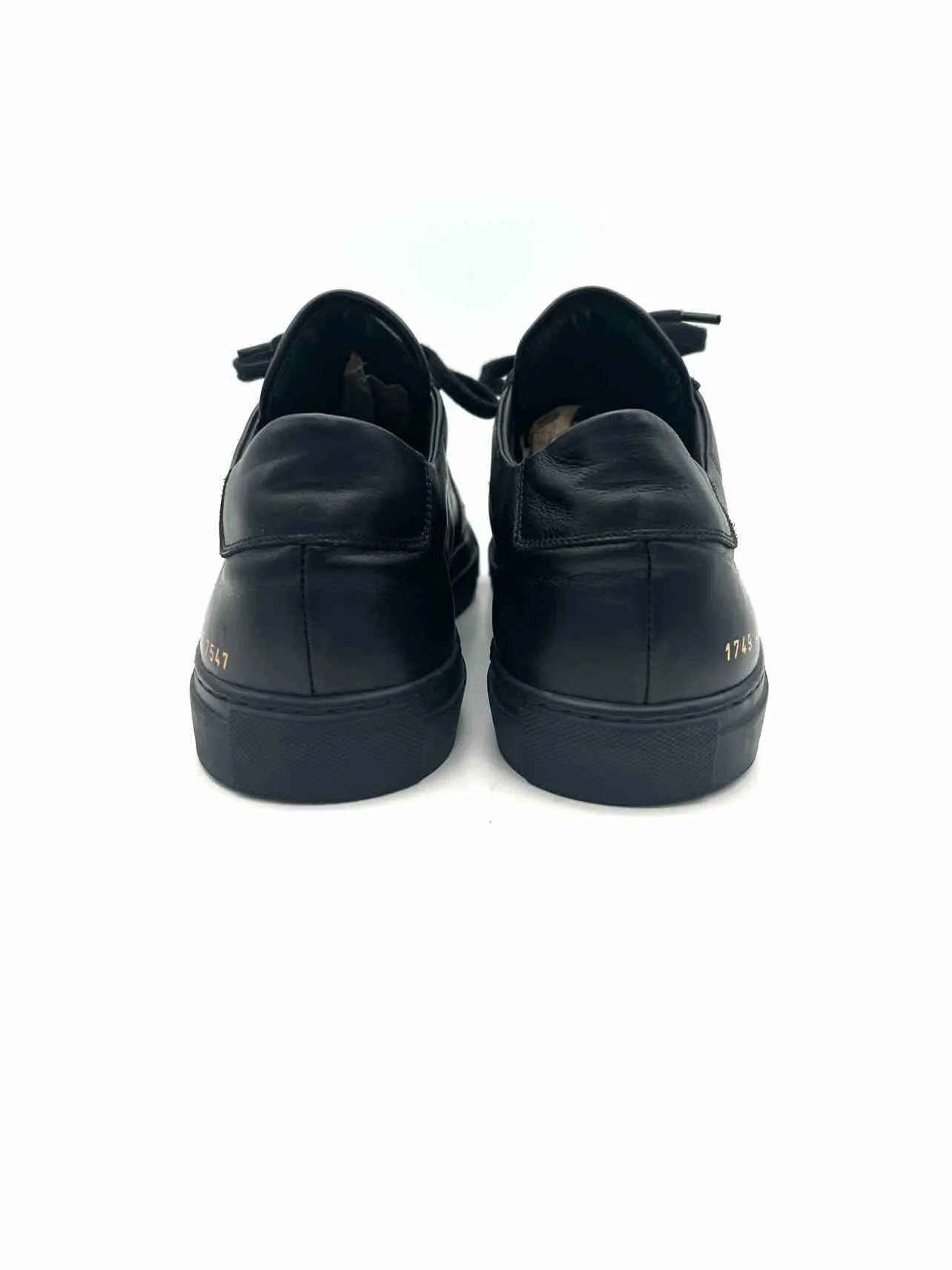 Common Projects Size 13 Black Lace-Up Leather Men's Shoes Sneakers- Men's - Image 4
