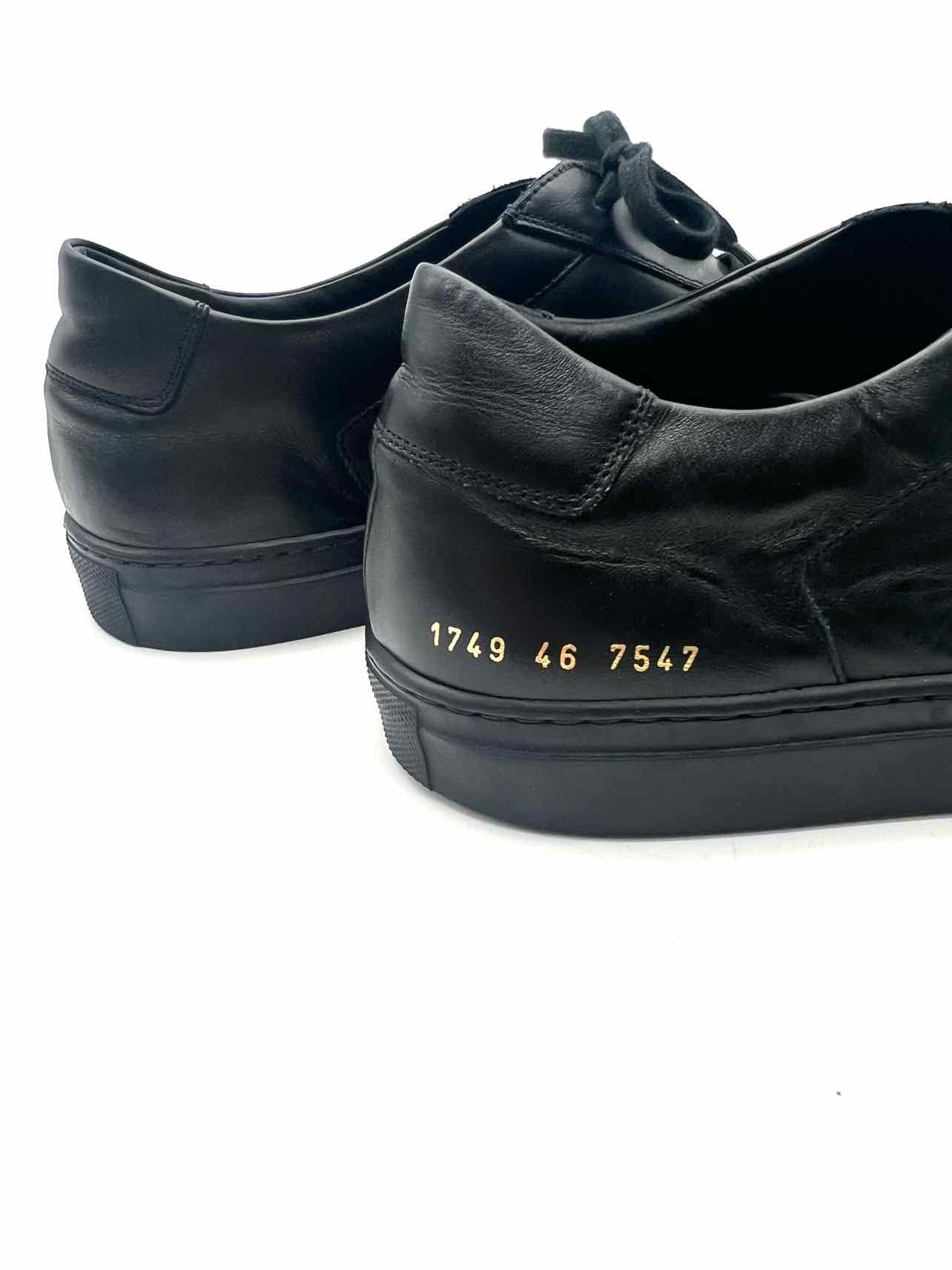 Common Projects Size 13 Black Lace-Up Leather Men's Shoes Sneakers- Men's - Image 6