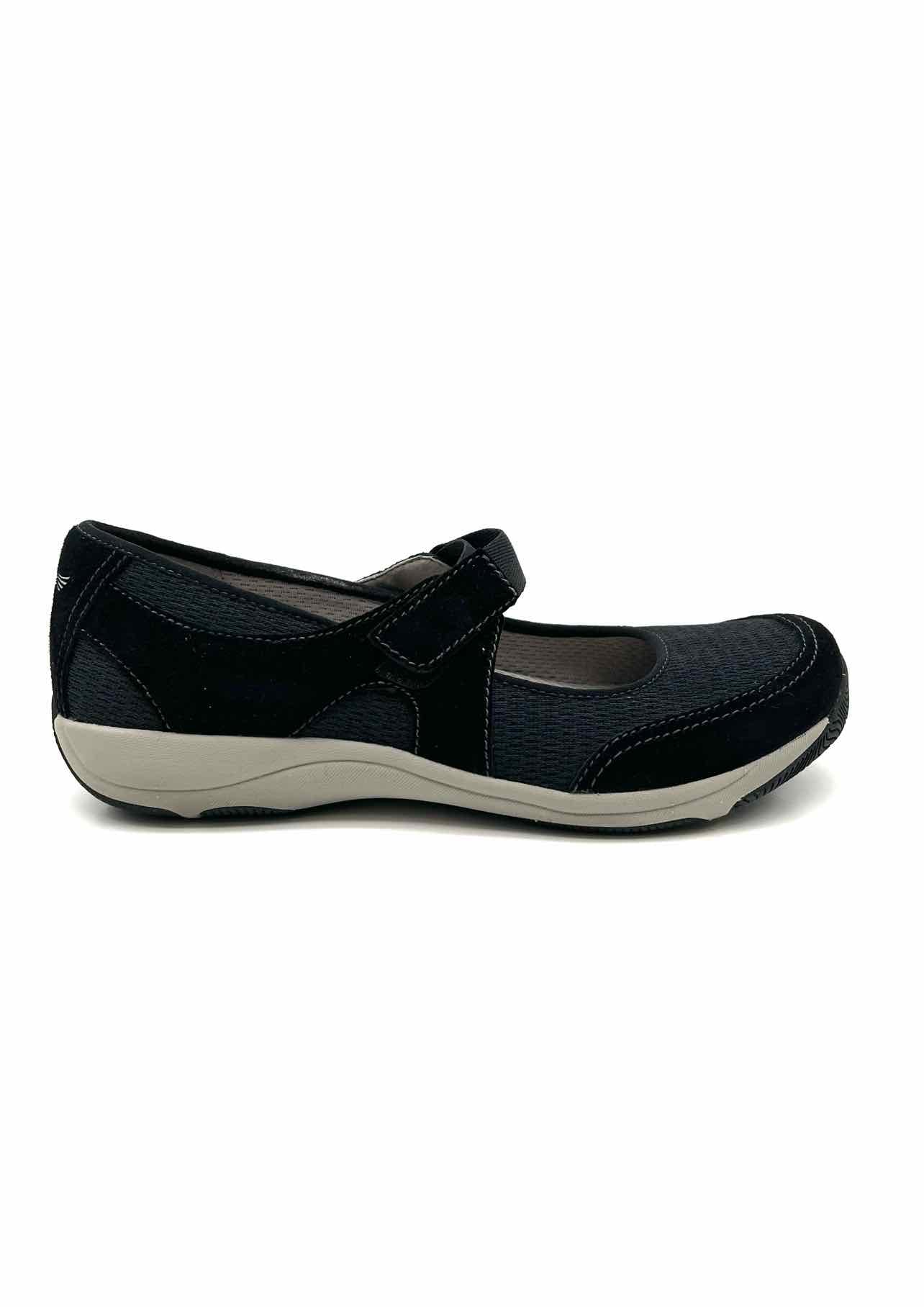 Dansko Size 9 Black/Charcoal Velcro Fabric/Suede Shoes Mary Janes - Image 3