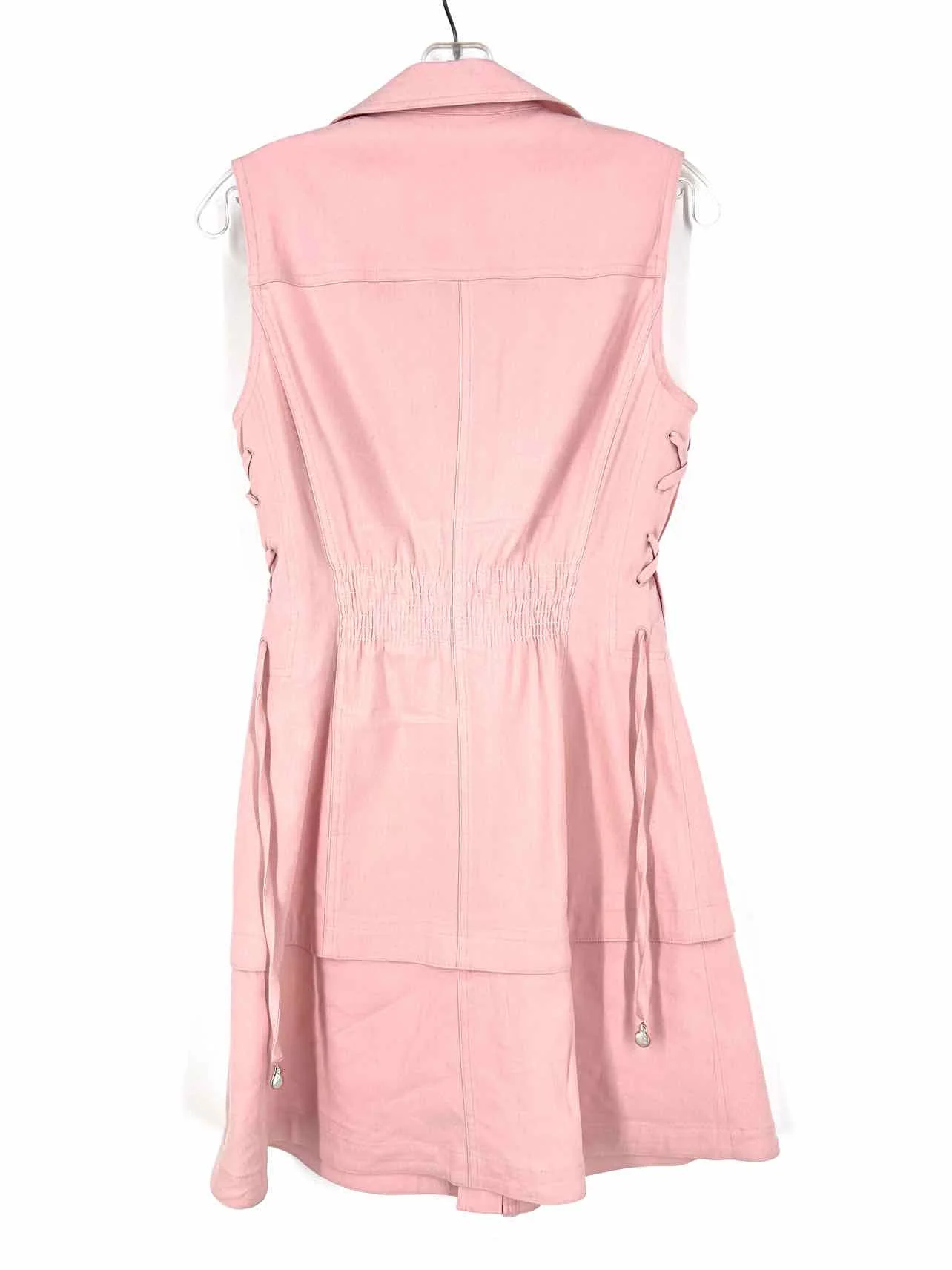 Derek Lam 10 Crosby Size 2 Pink Lace-Up Button-down Designer Dress - Image 2