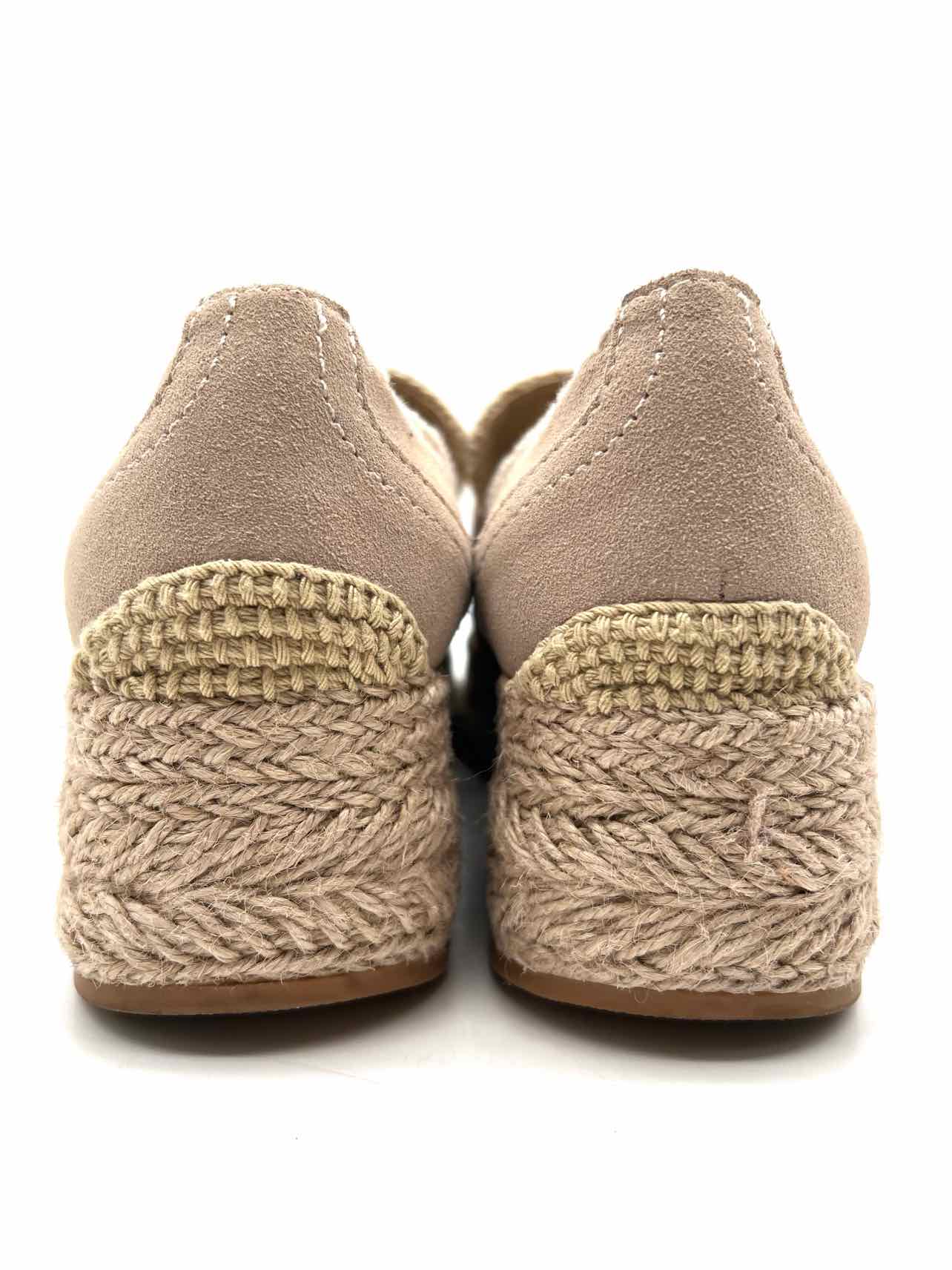 Dolce Vita Size 6 Beige/Cream Platform Suede Designer Espadrilles - Image 5