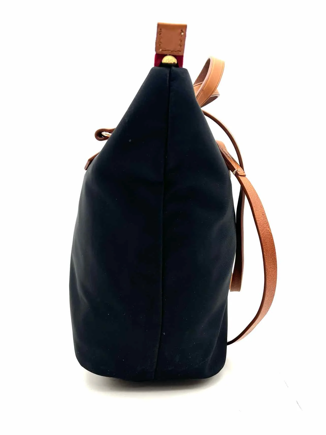 Dooney & Bourke Black/Brown Trim Nylon/Leather Designer Satchel - Image 4