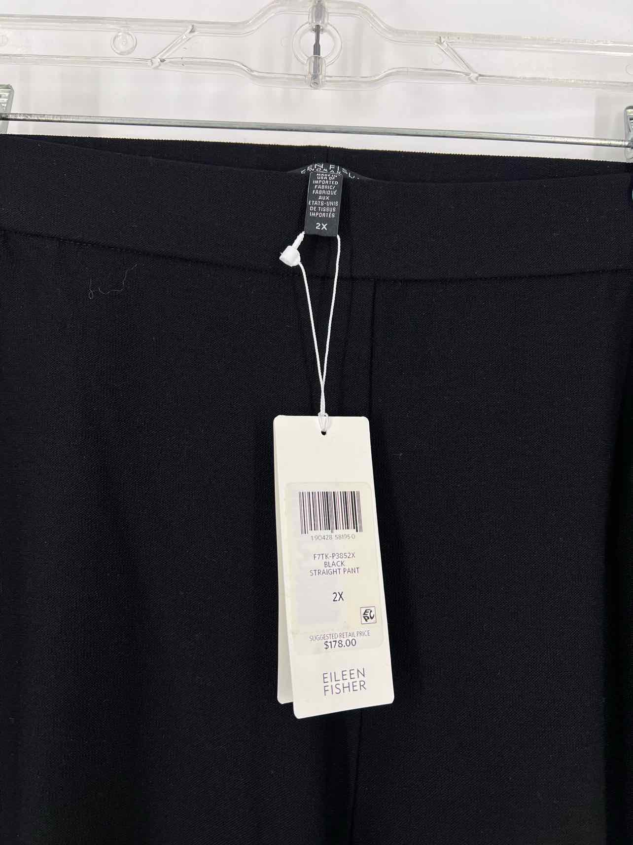 Eileen Fisher Size 2X Black Solid NEW PLUS Pants - Image 4