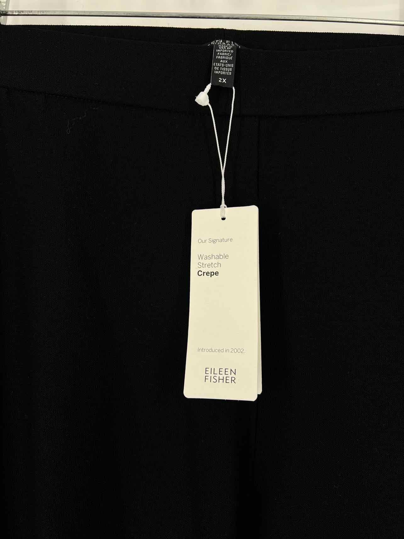 Eileen Fisher Size 2X Black Solid NEW PLUS Pants - Image 5