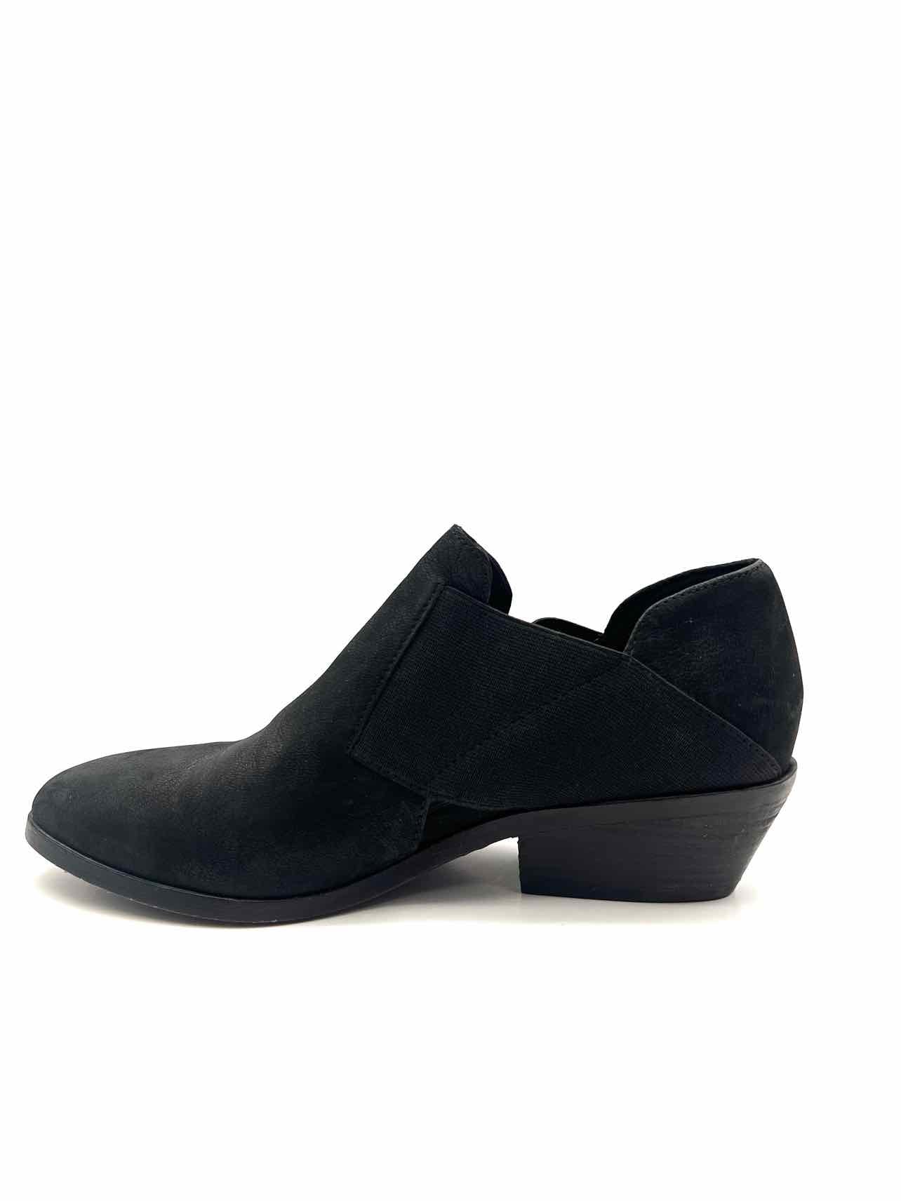 Eileen Fisher Size 7.5 Black Stretch Leather Designer Ankle Boots - Image 5