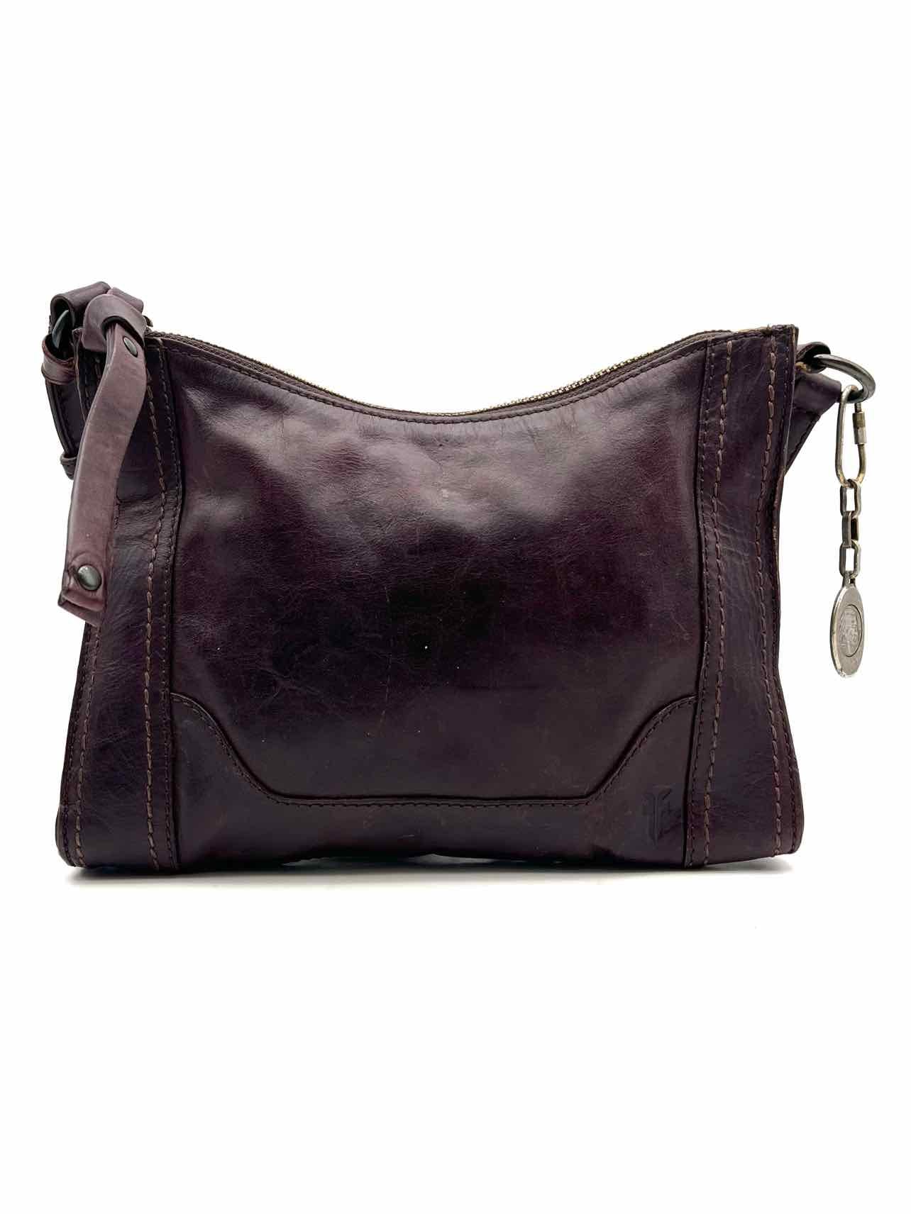 Frye Eggplant Leather Designer Crossbody