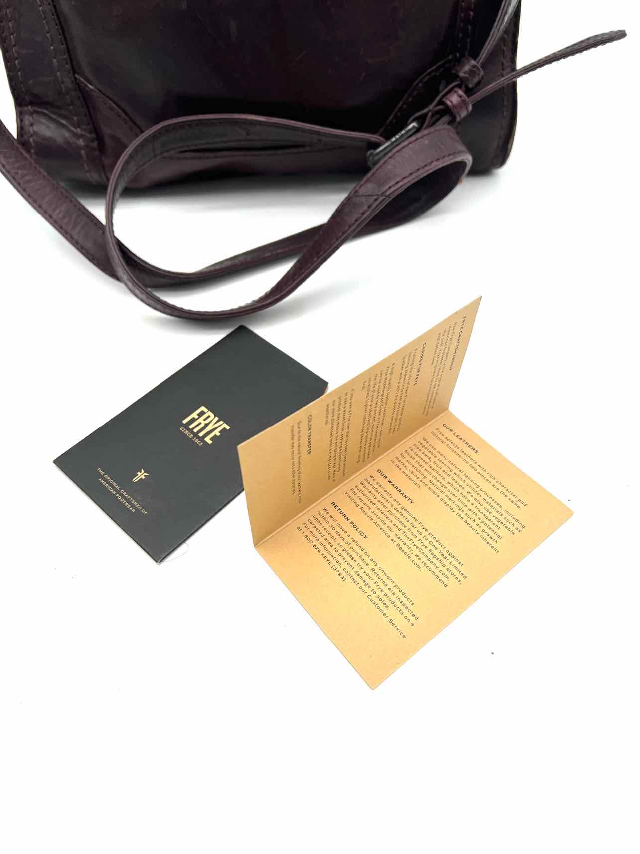 Frye Eggplant Leather Designer Crossbody - Image 6