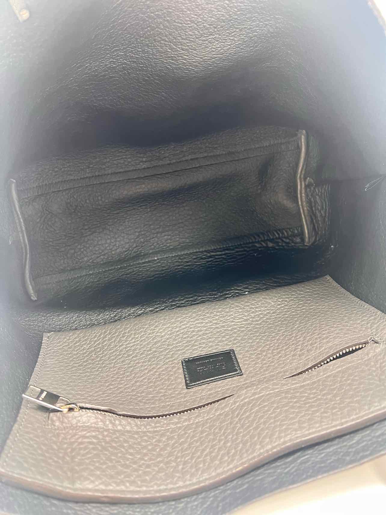 Furla Dark Gray Pebbled Leather Designer Tote - Image 11