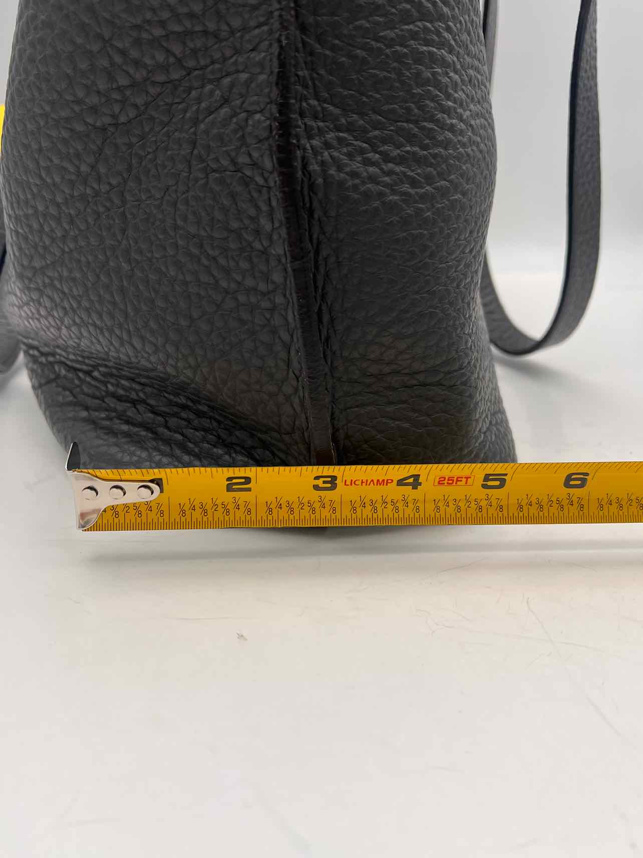 Furla Dark Gray Pebbled Leather Designer Tote - Image 13