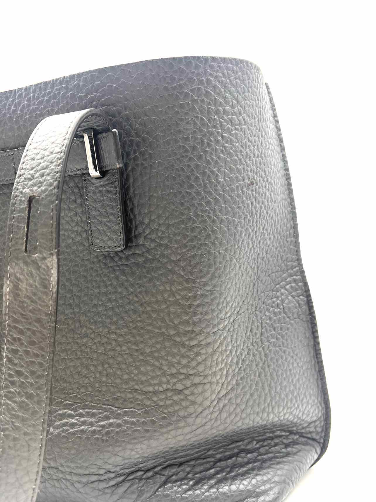 Furla Dark Gray Pebbled Leather Designer Tote - Image 3