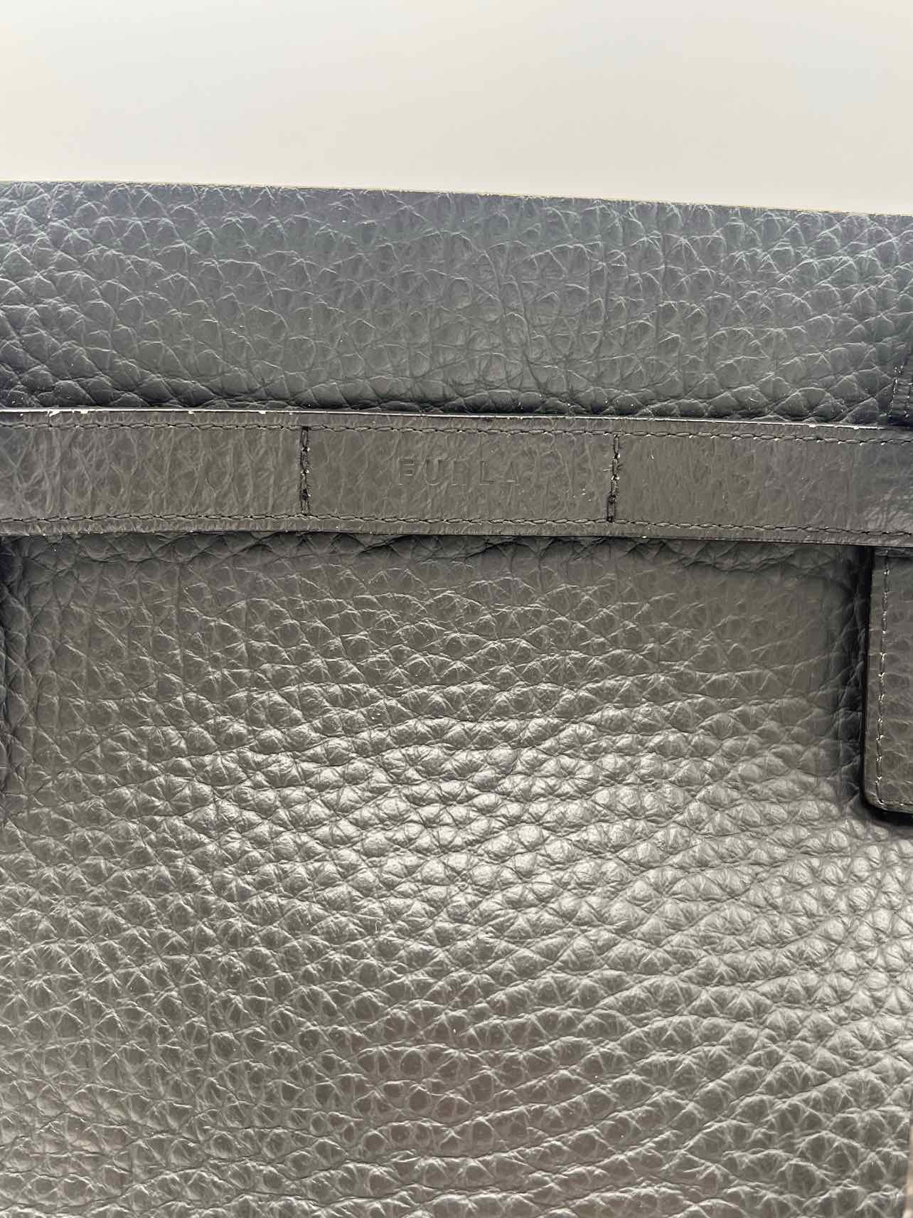 Furla Dark Gray Pebbled Leather Designer Tote - Image 8
