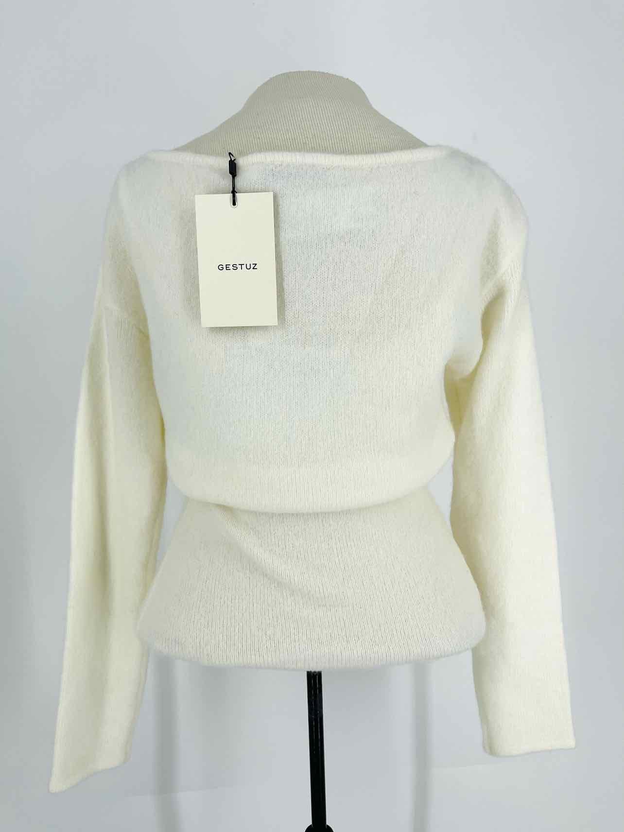 Gestuz Size S Ivory Twist Wool Blend NEW Designer Sweater Set - Image 3