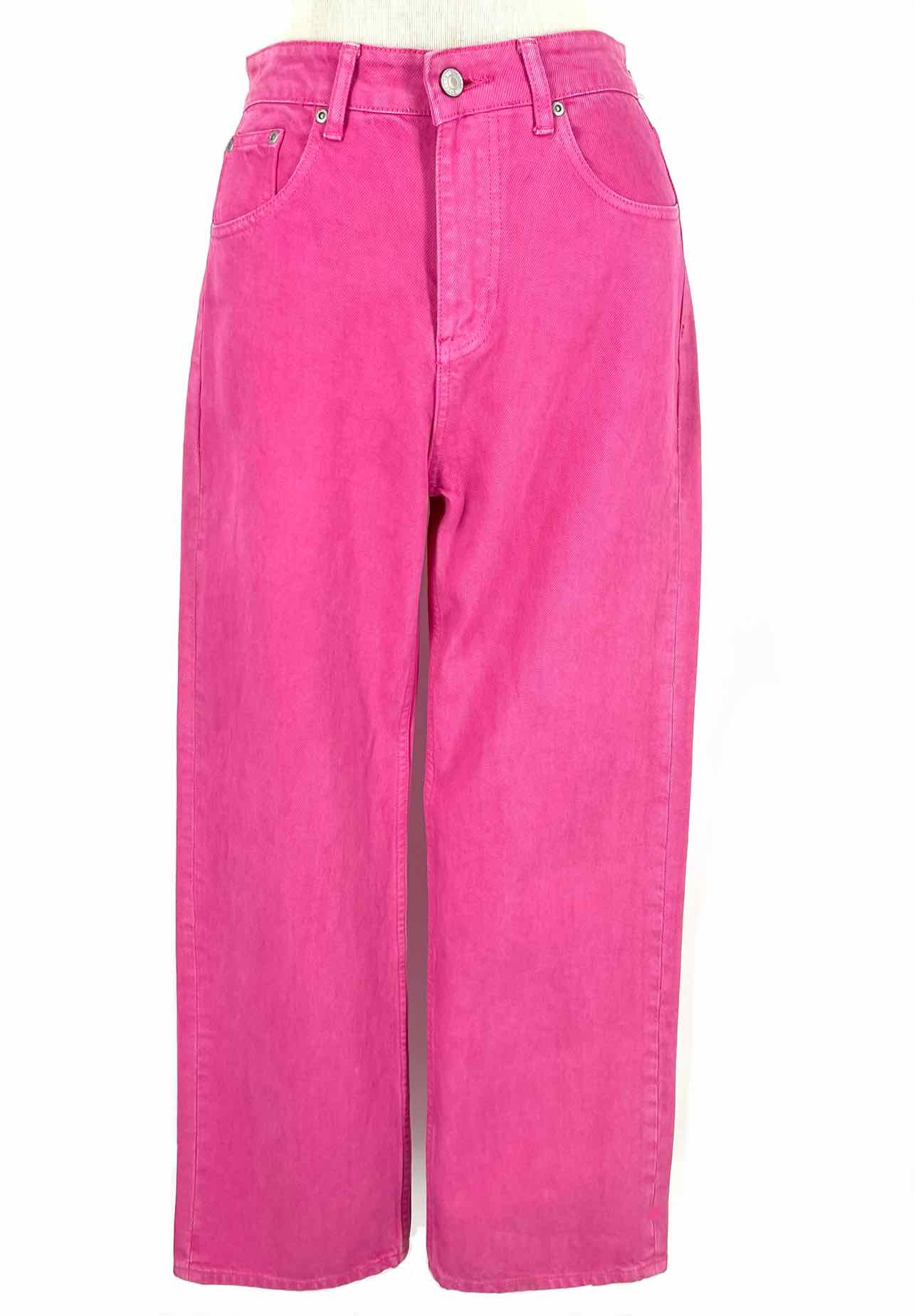 Grey Lab Size S Pink Denim Wide Leg Jeans Jeans