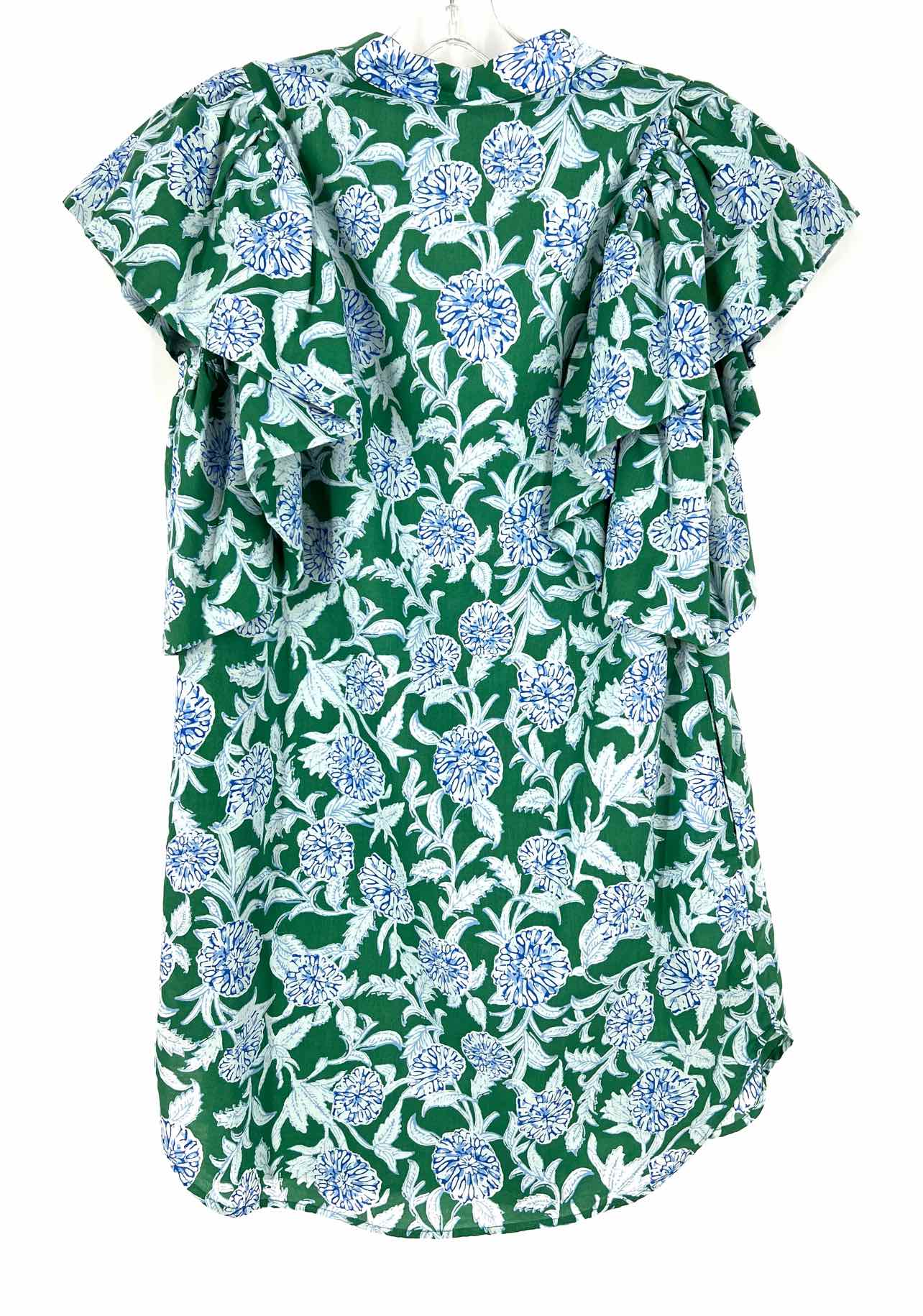 J. Marie Size S Gr/Wh/Bl Floral Button-down Dresses Dress - Image 2