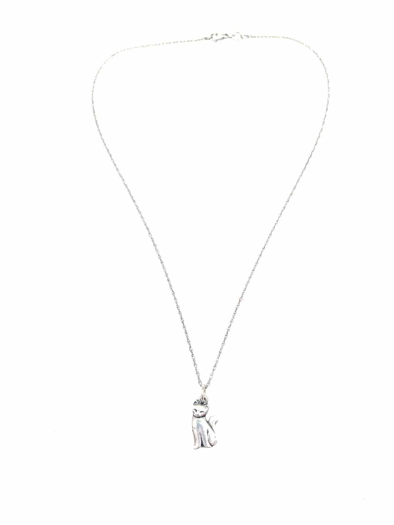 James Avery Silver Cat Sterling Silver Jewelry Necklace - Image 2