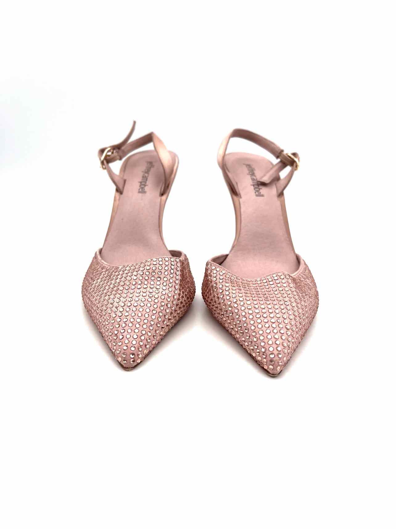 Jeffrey Campbell Size 7 Blush Slingbacks Rhinestones Designer Pumps - Image 2