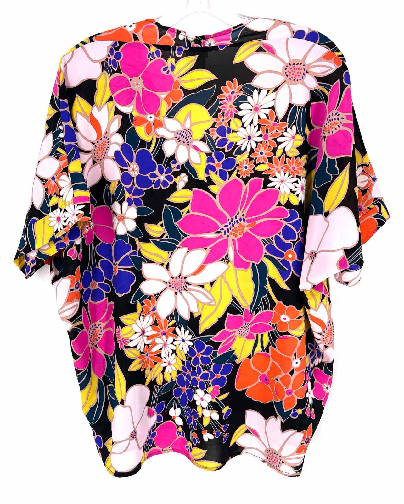 Jodifl Size M Black/Multi Floral Tops Top-Short Sleeve - Image 2
