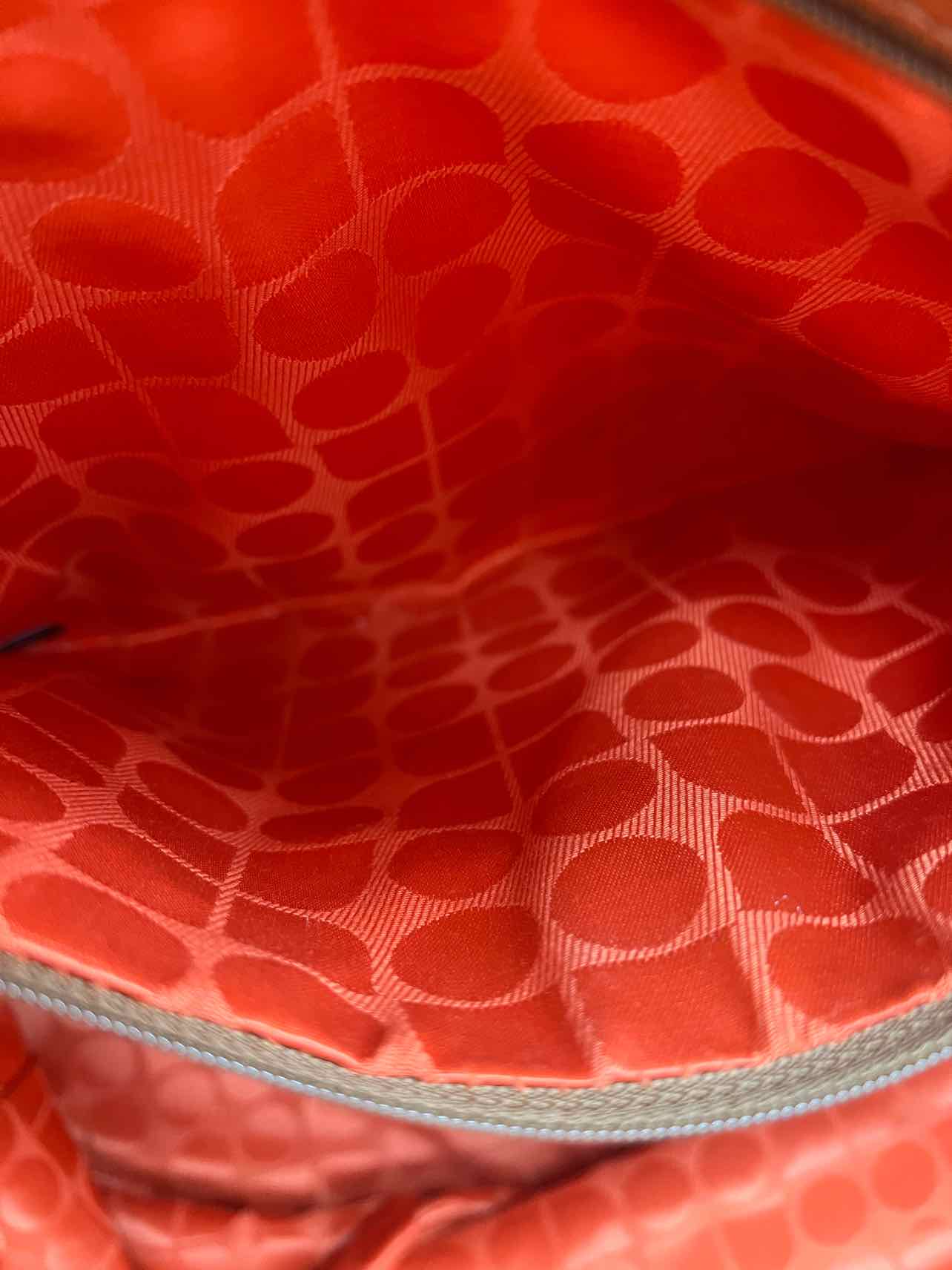 Kate Spade Br/Wh/Or Plaid Fabric/Leather Designer Tote - Image 6