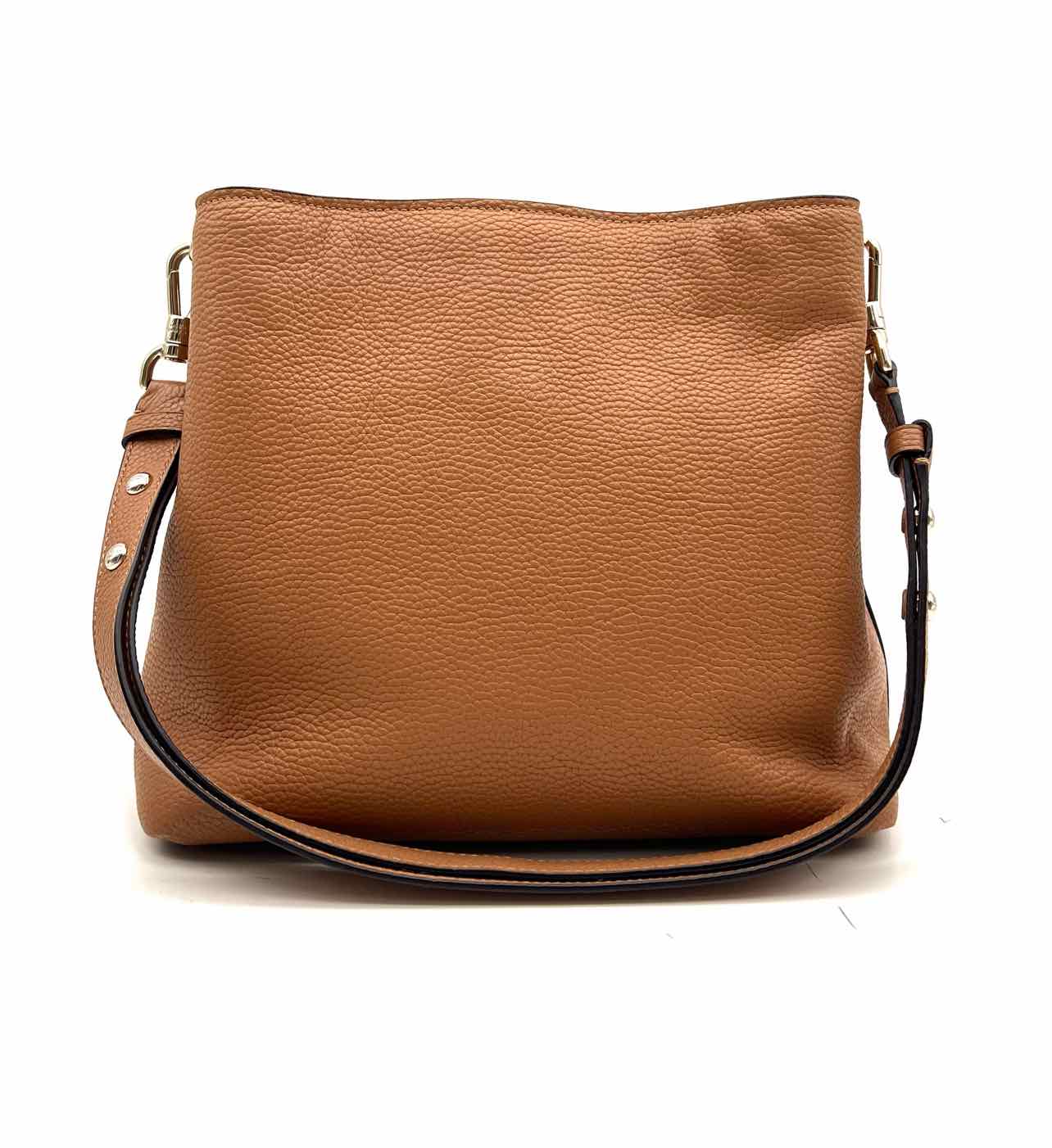 Kate Spade Lt Brown/Gold Pebbled Leather Designer Shoulder Bag - Image 3