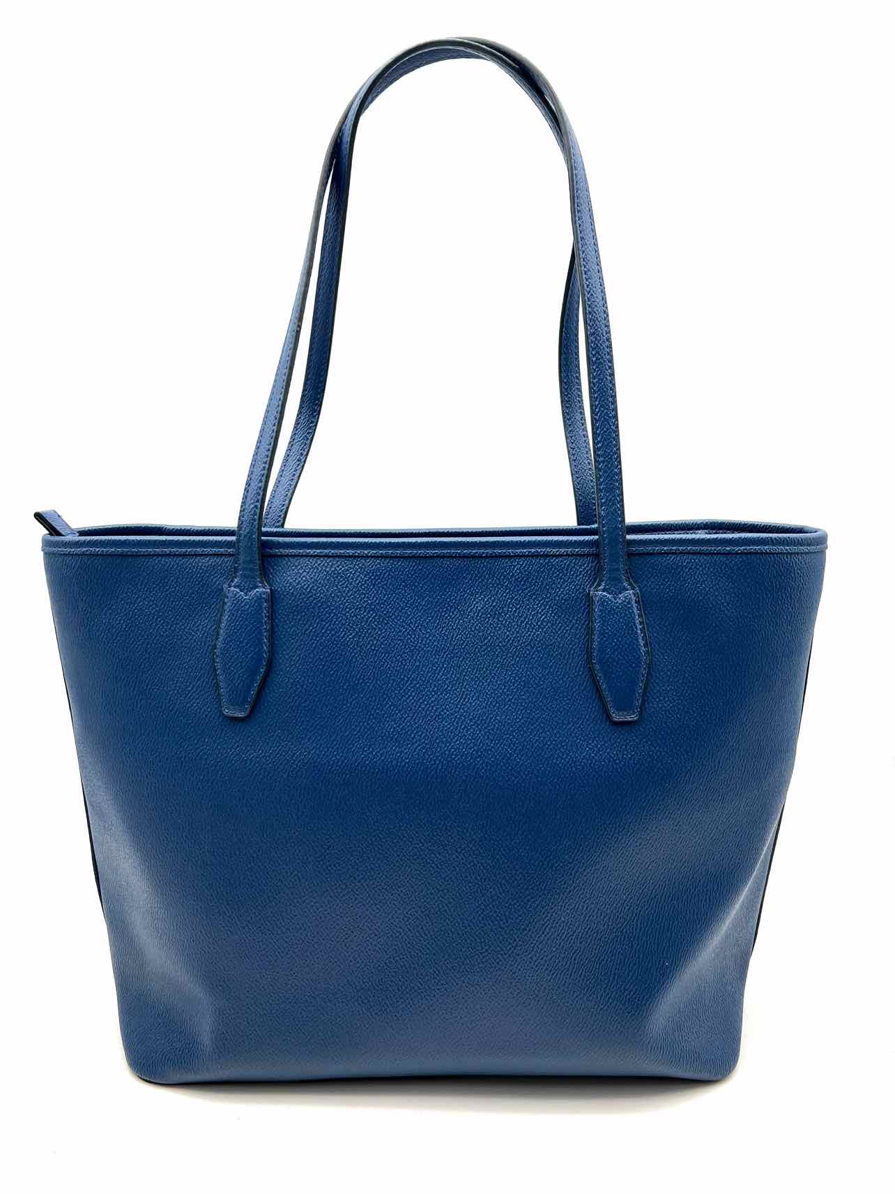Kate Spade Navy Pebbled Leather Designer Tote - Image 3