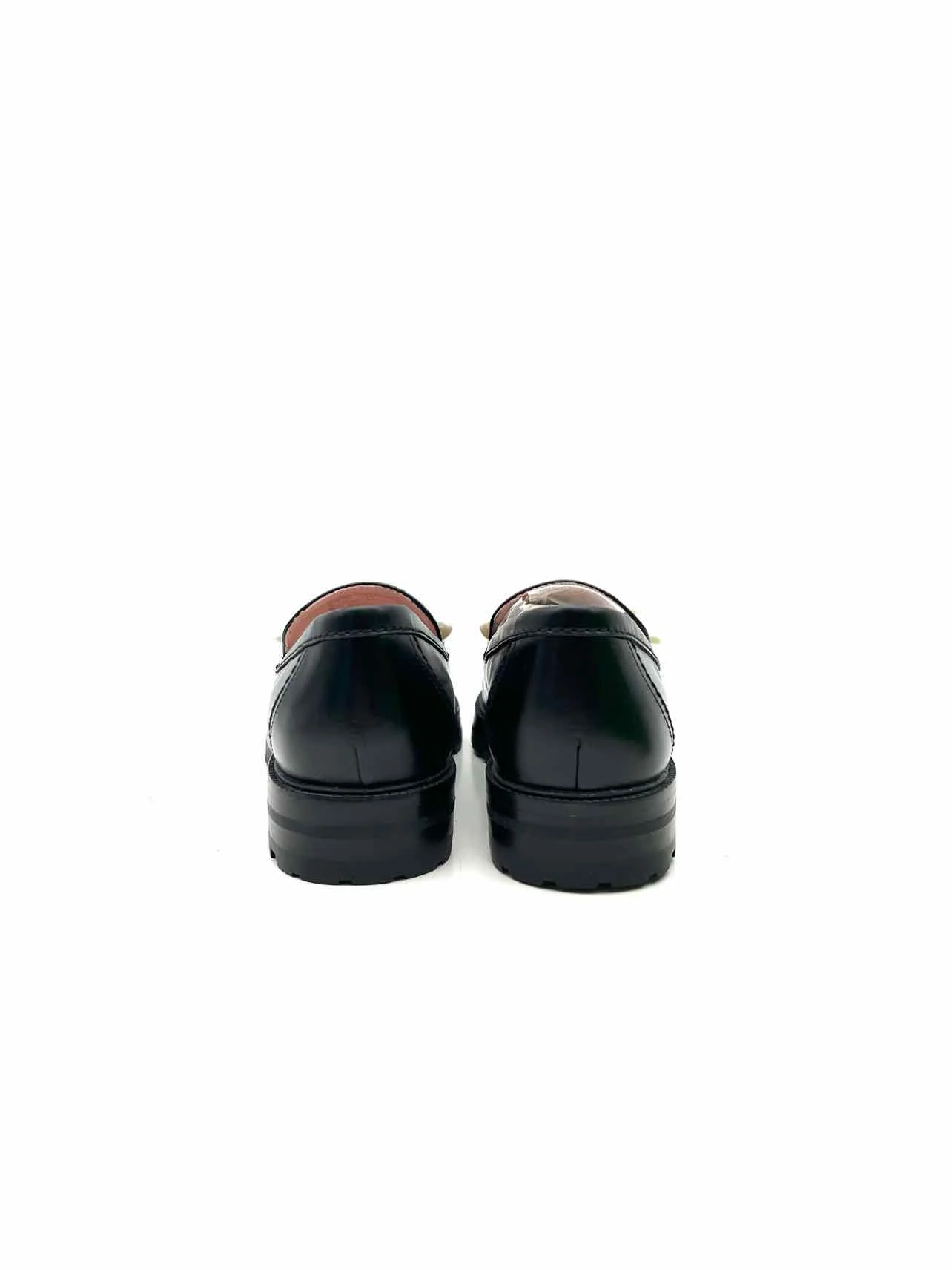 Kate Spade Size 9 Black/White Faux Pearls Leather W/ BOX!!! Designer Loafers - Image 4
