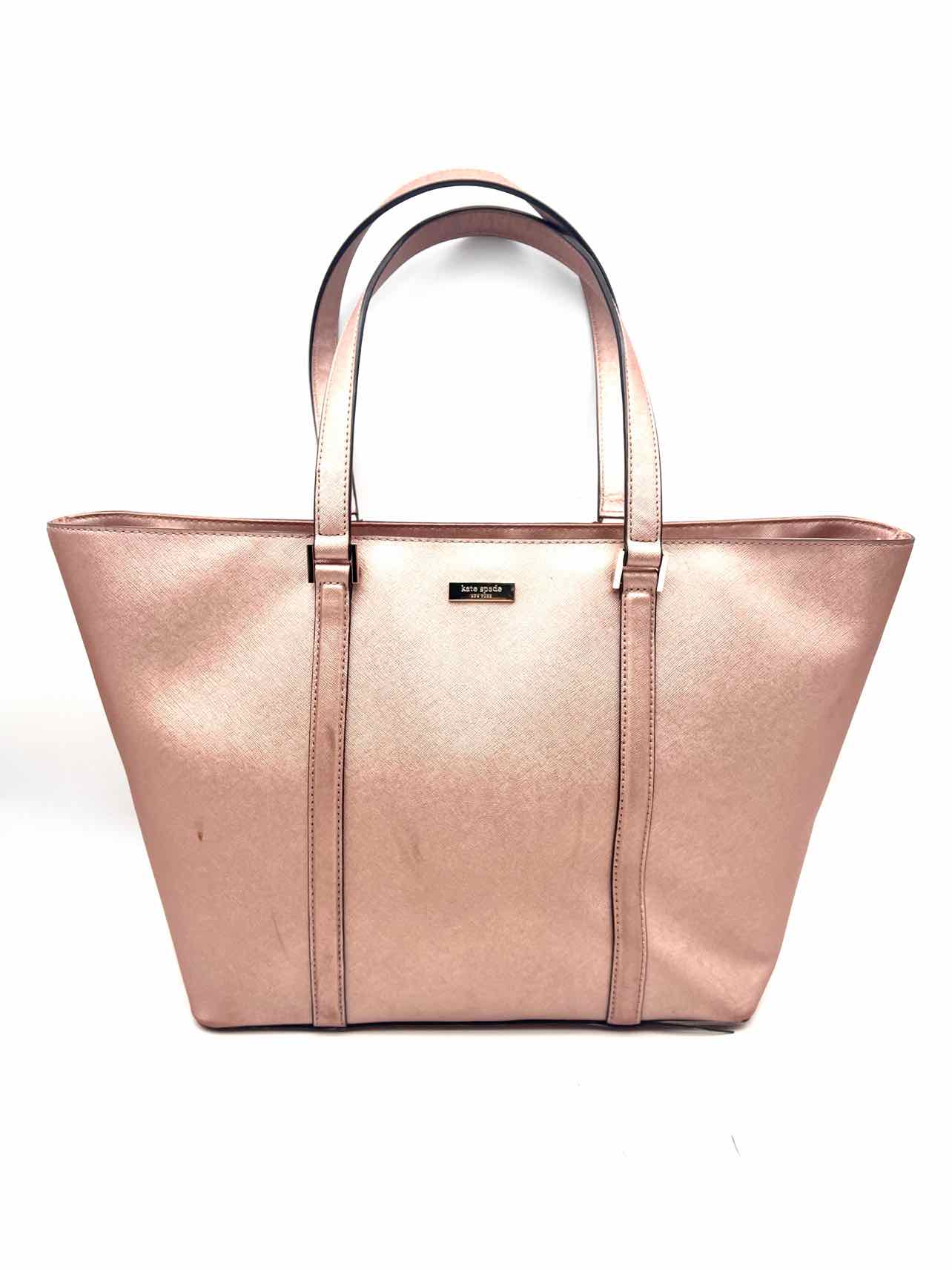 Kate Spade Size Rose Gold Saffiano Leather AS IS Designer Tote