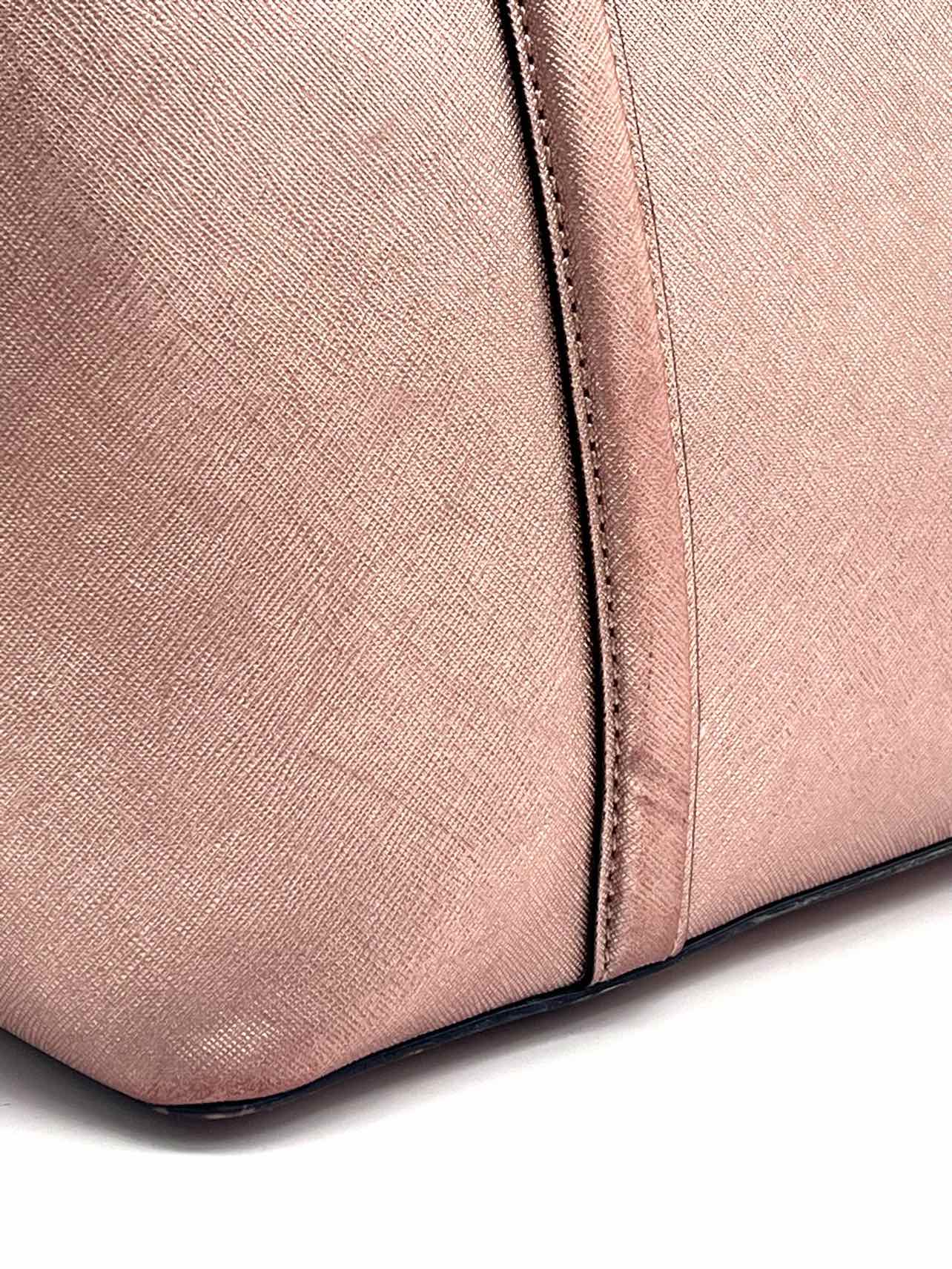 Kate Spade Size Rose Gold Saffiano Leather AS IS Designer Tote - Image 11