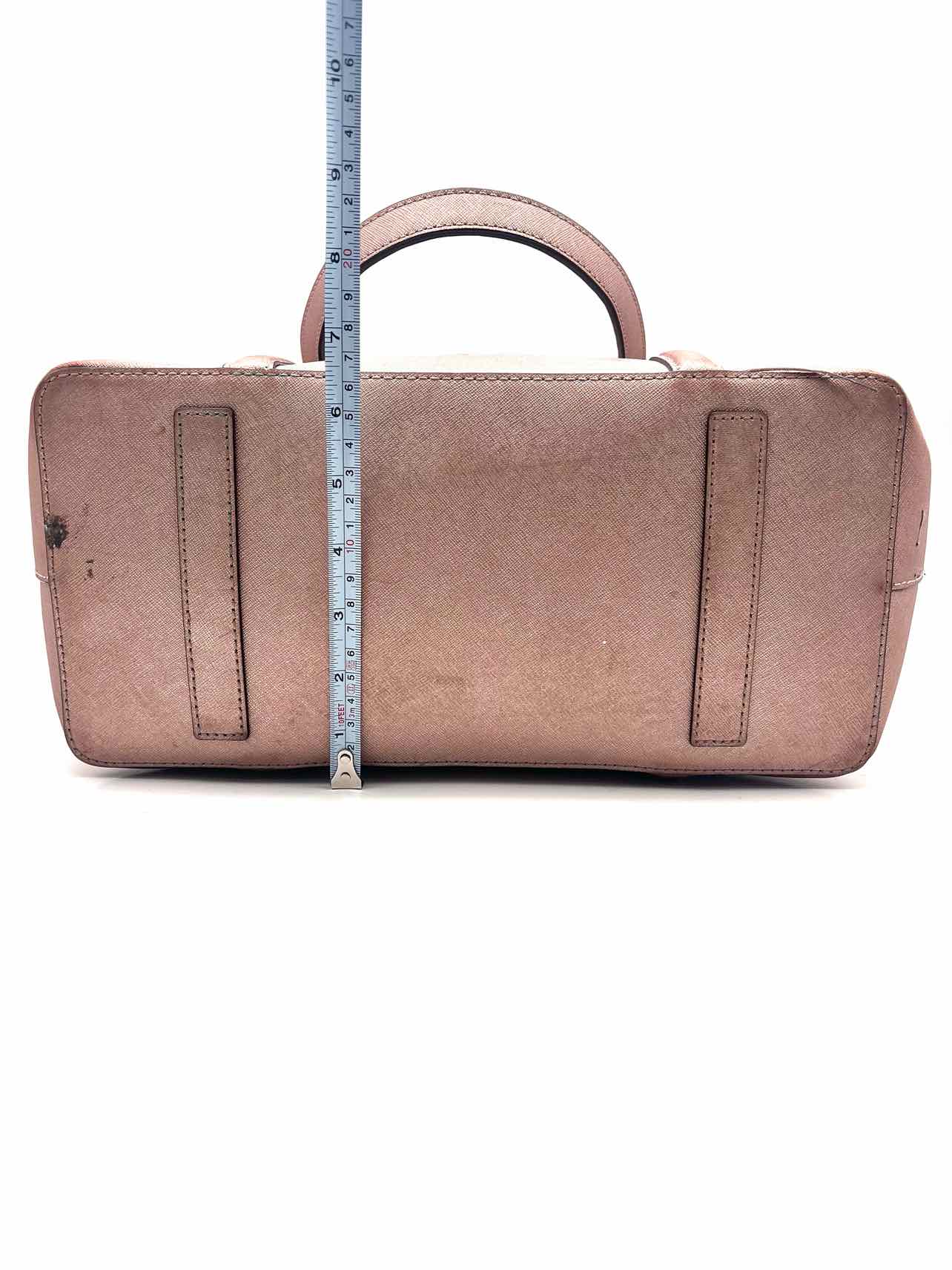 Kate Spade Size Rose Gold Saffiano Leather AS IS Designer Tote - Image 8