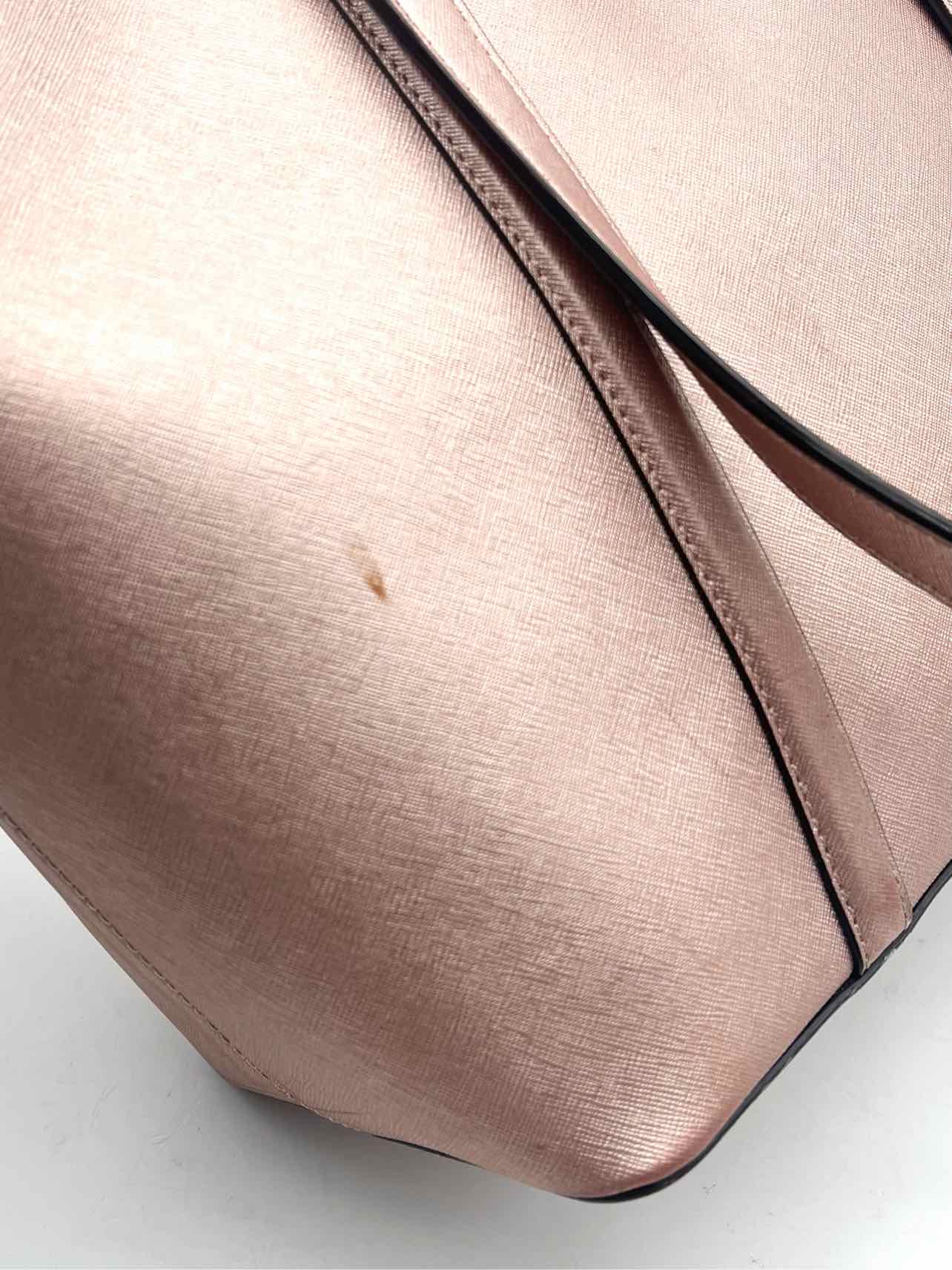 Kate Spade Size Rose Gold Saffiano Leather AS IS Designer Tote - Image 9