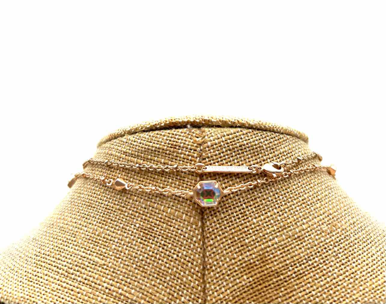 Kendra Scott Gold/Iridescent Station Jeweled Jewelry Necklace - Image 4